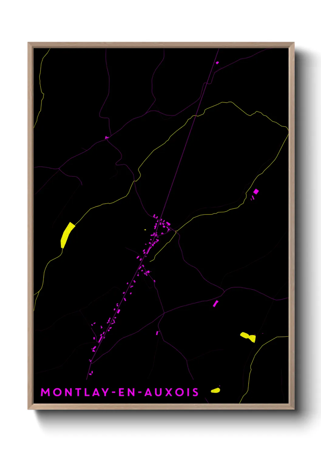Une affiche de carte sur Montlay-en-Auxois