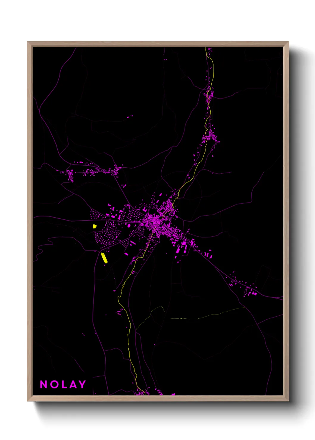 Une affiche de carte sur Nolay
