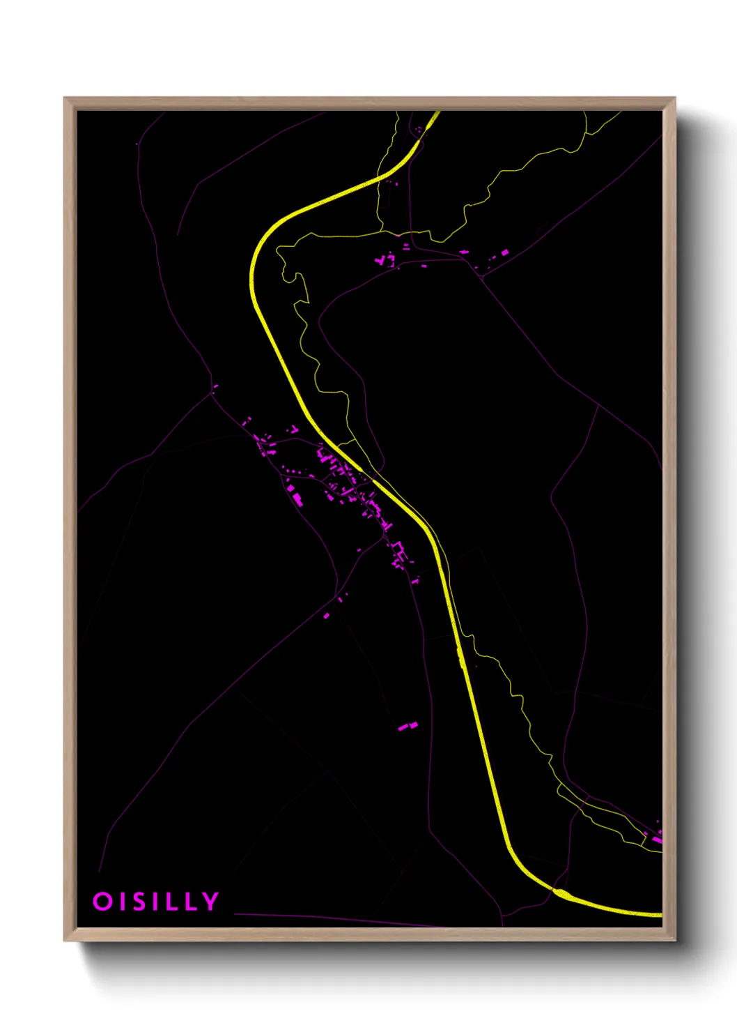 Une affiche de carte sur Oisilly