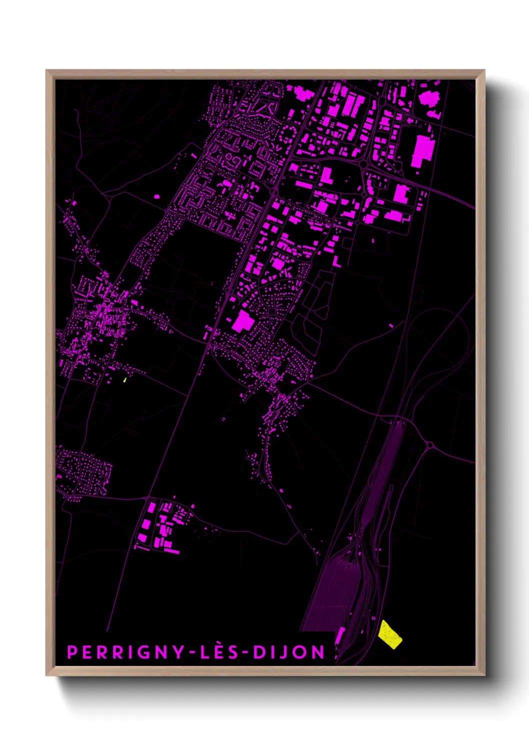 Une affiche de carte sur Perrigny-lès-Dijon