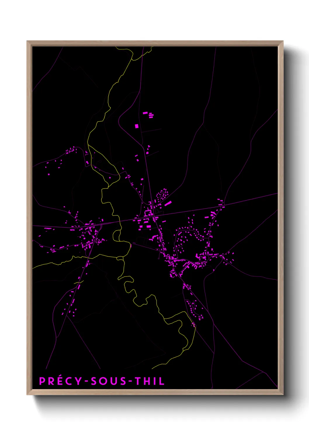 Une affiche de carte sur Précy-sous-Thil