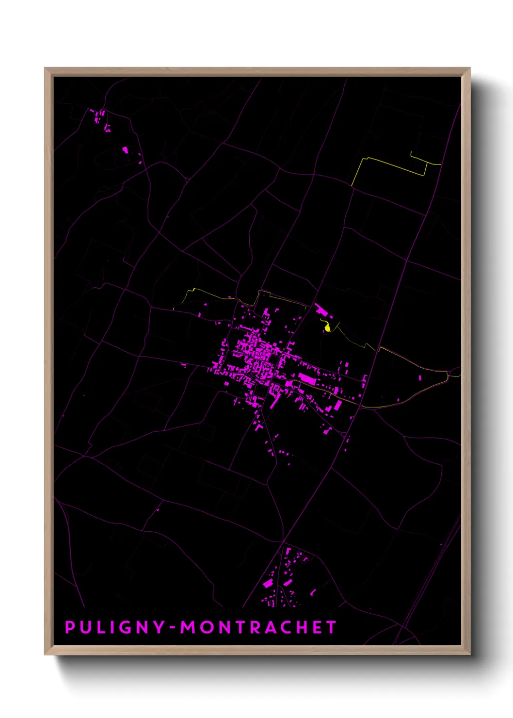 Un poster cartePuligny-Montrachet