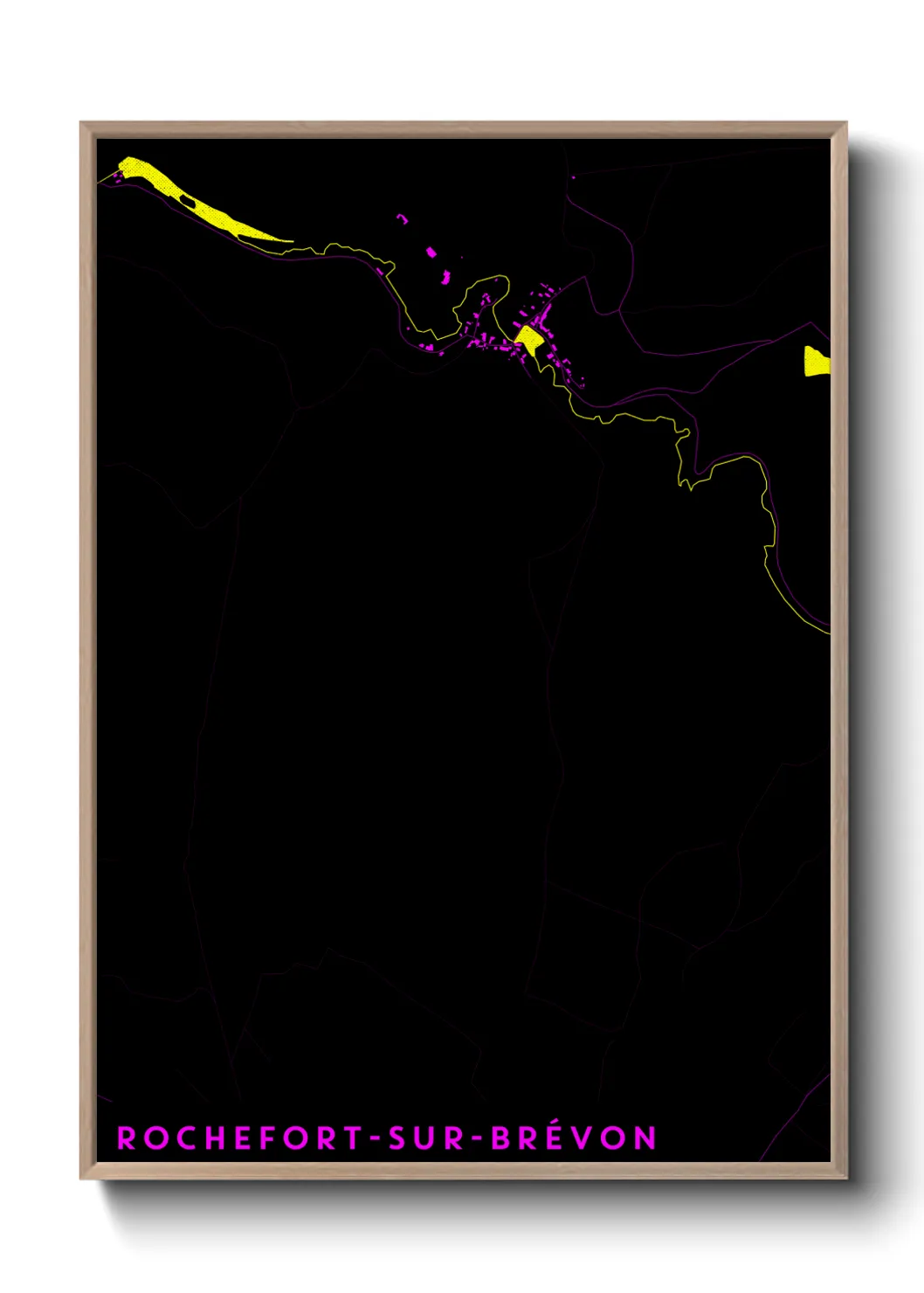Une affiche de carte sur Rochefort-sur-Brévon