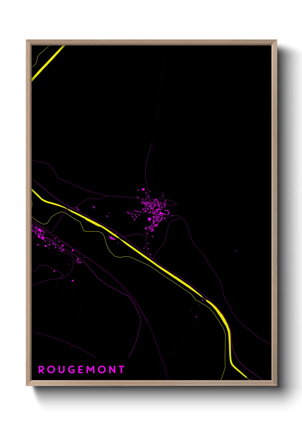 Une affiche de carte sur Rougemont