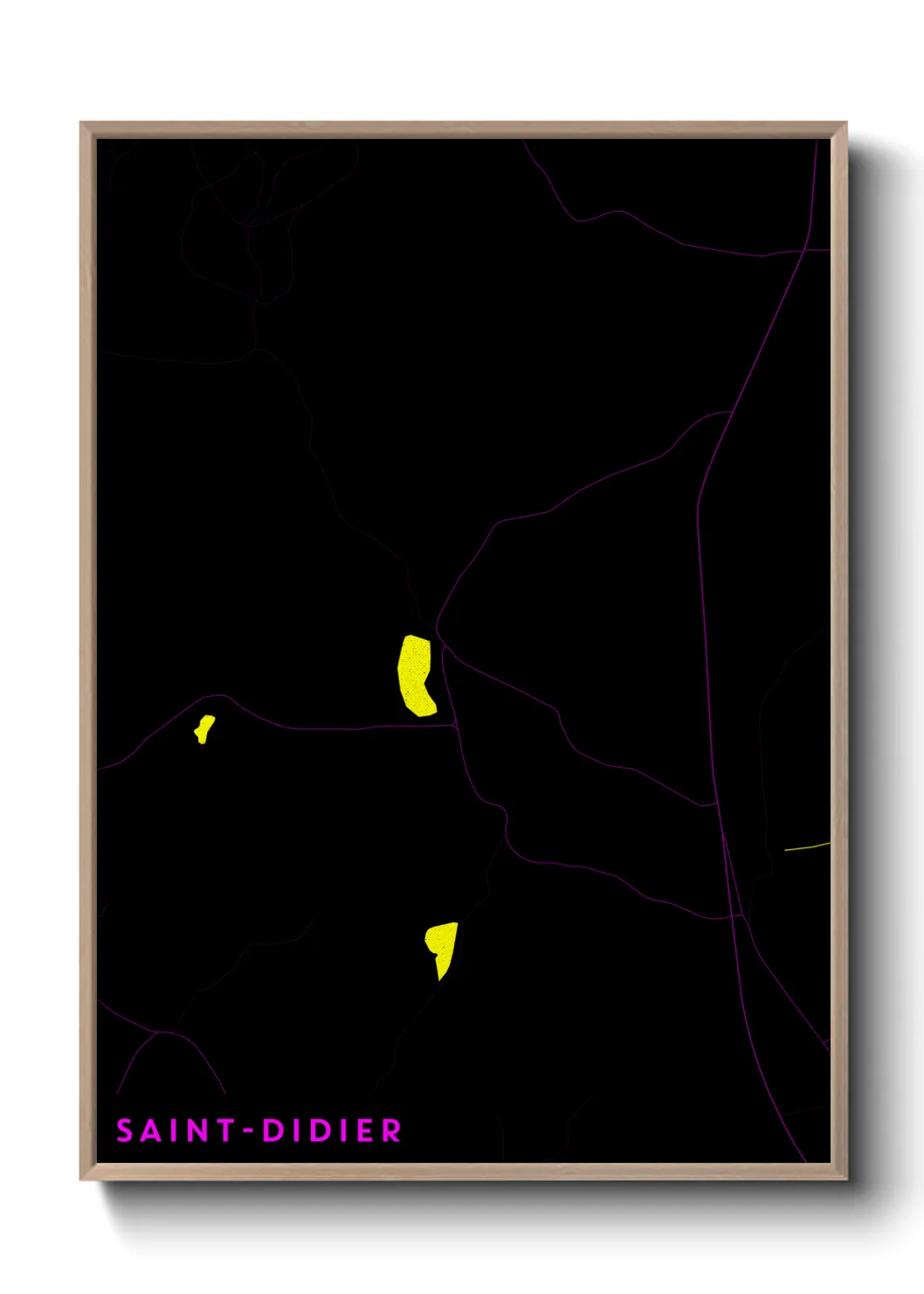 Une affiche de carte sur Saint-Didier