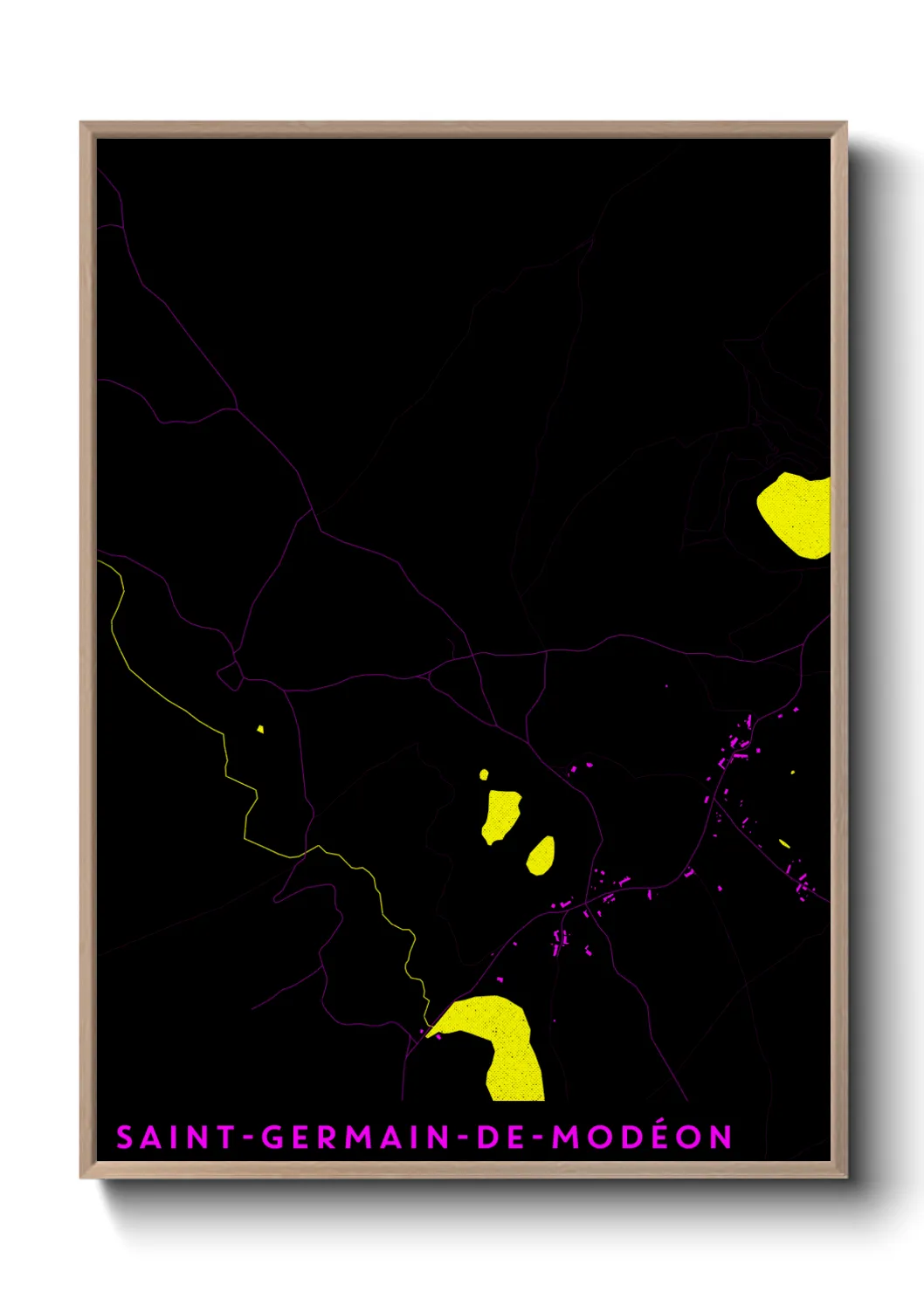 Une affiche de carte sur Saint-Germain-de-Modéon