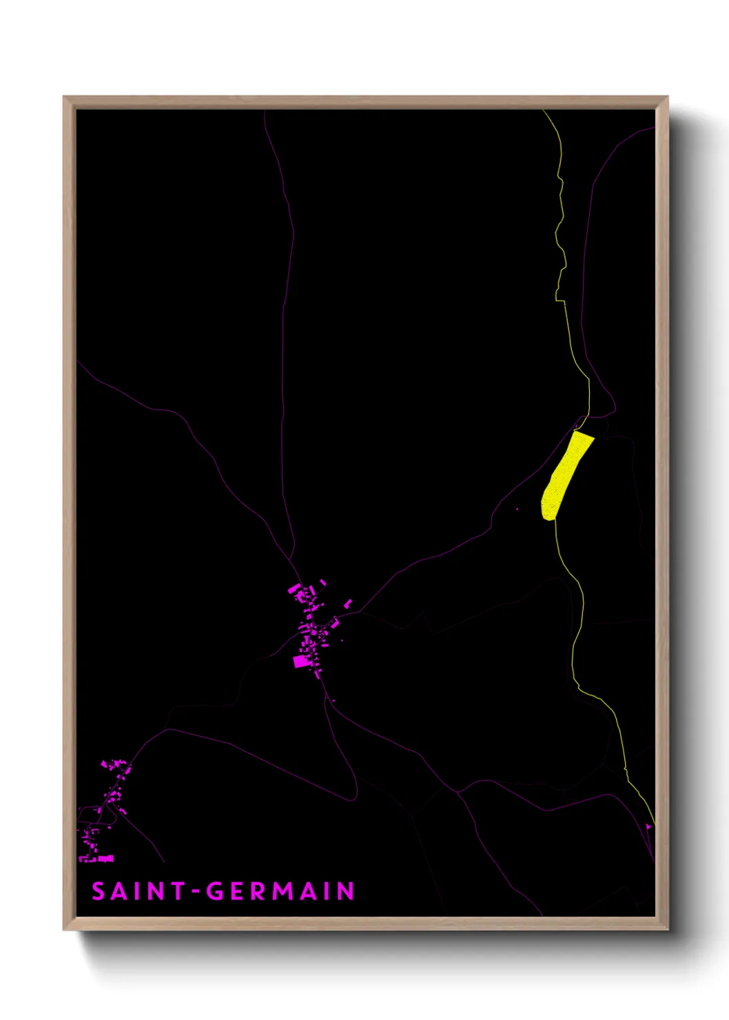 Une affiche de carte sur Saint-Germain
