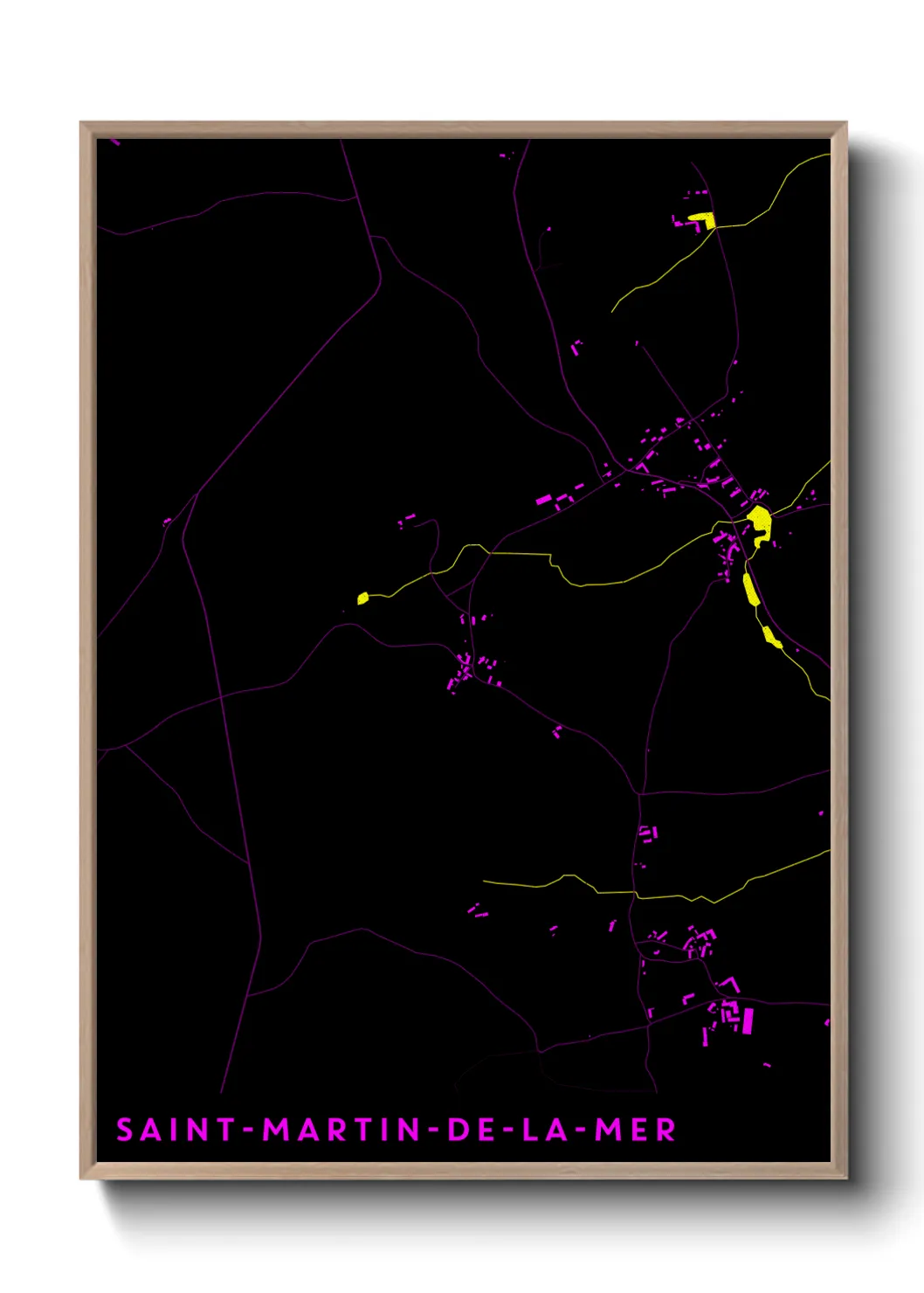 Une affiche de carte sur Saint-Martin-de-la-Mer
