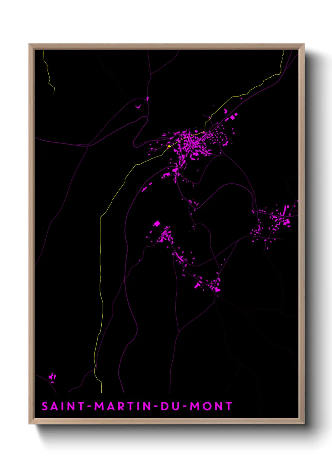Une affiche de carte sur Saint-Martin-du-Mont