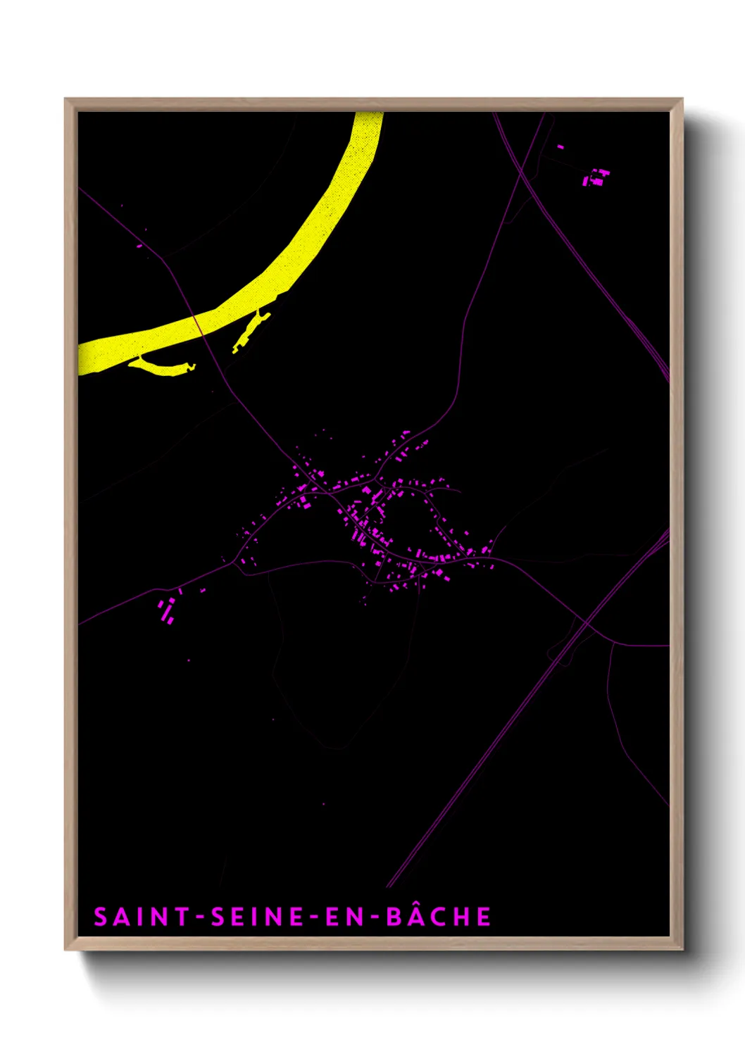 Une affiche de carte sur Saint-Seine-en-Bâche