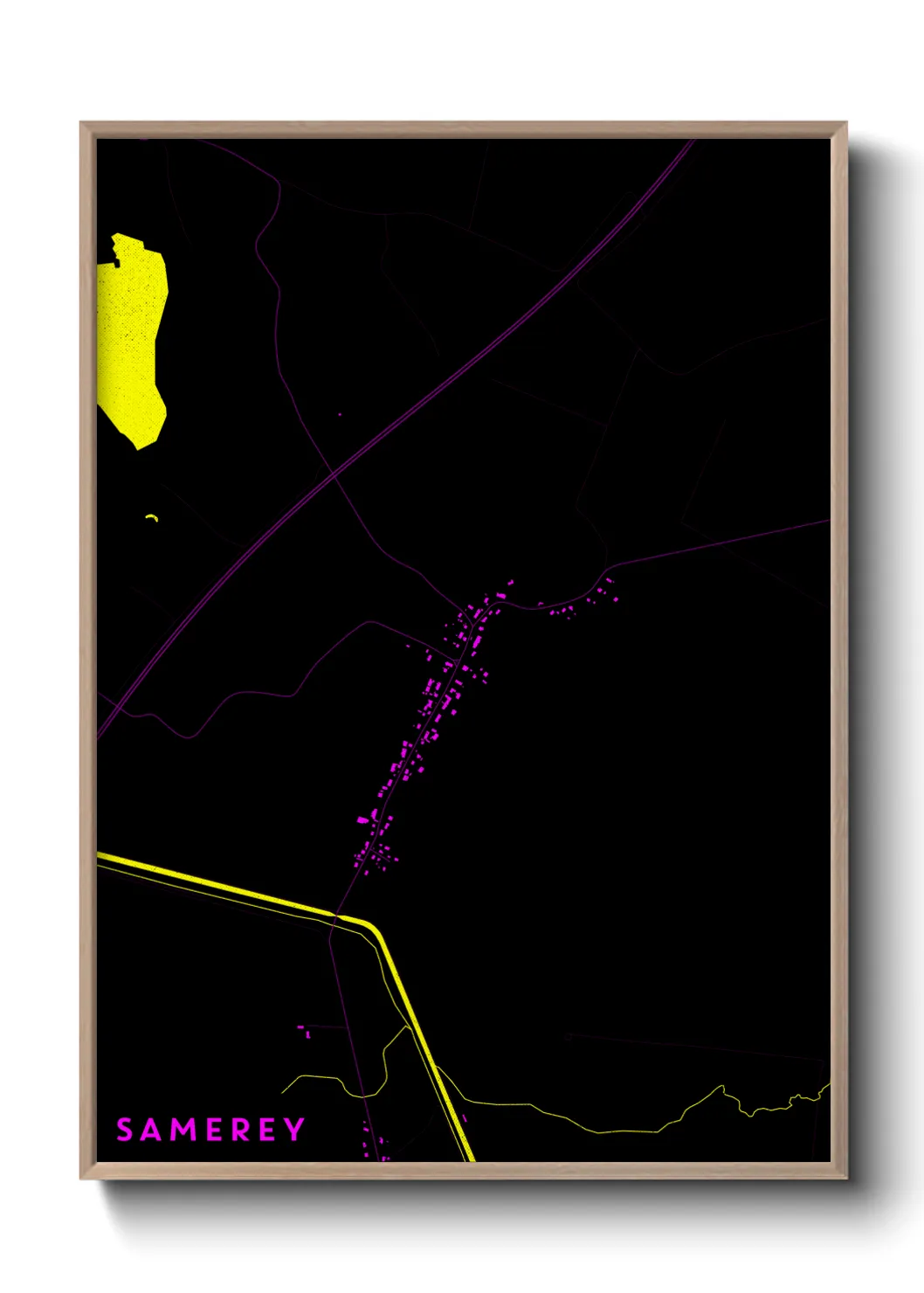 Une affiche de carte sur Samerey