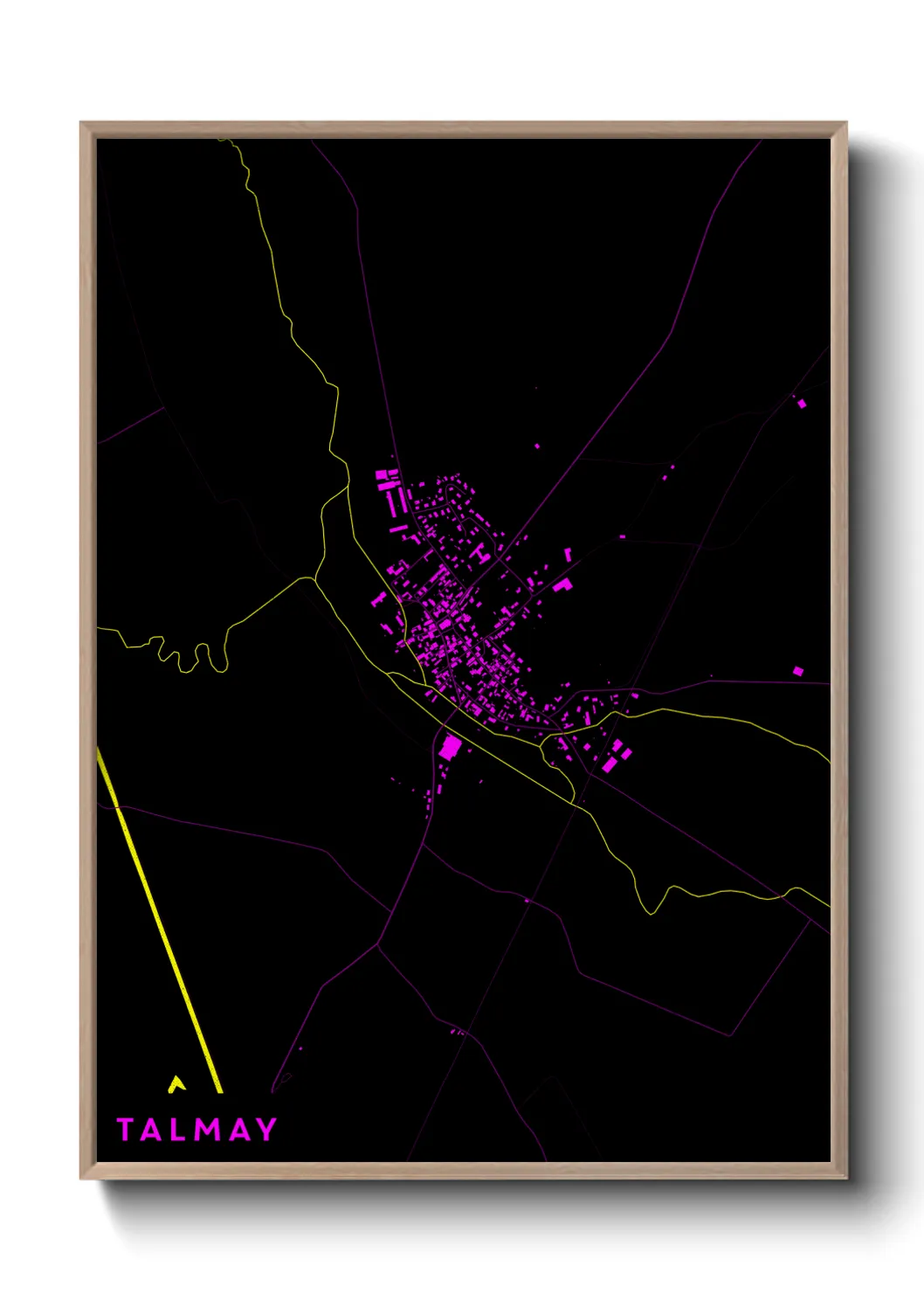 Une affiche de carte sur Talmay