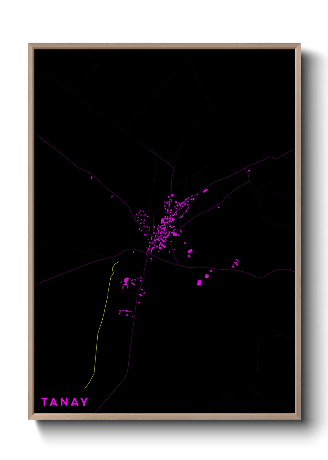 Une affiche de carte sur Tanay