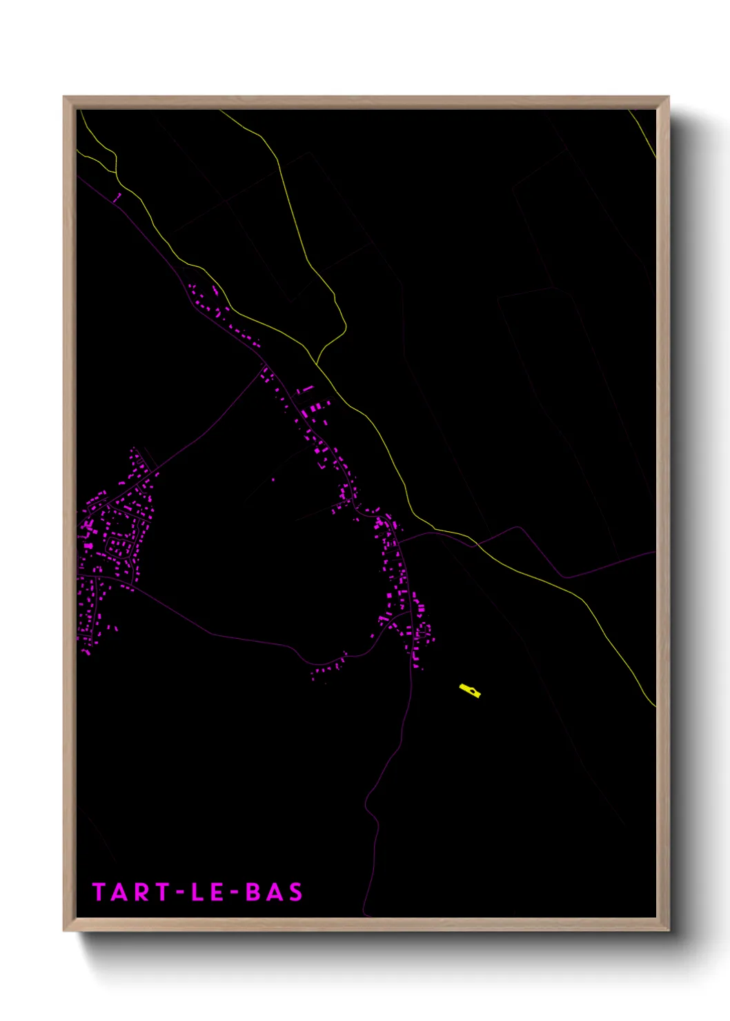 Une affiche de carte sur Tart-le-Bas