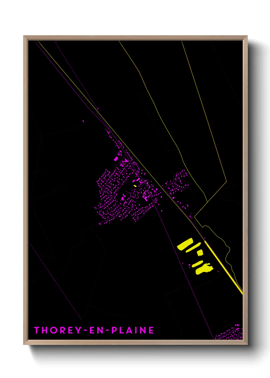 Une affiche de carte sur Thorey-en-Plaine