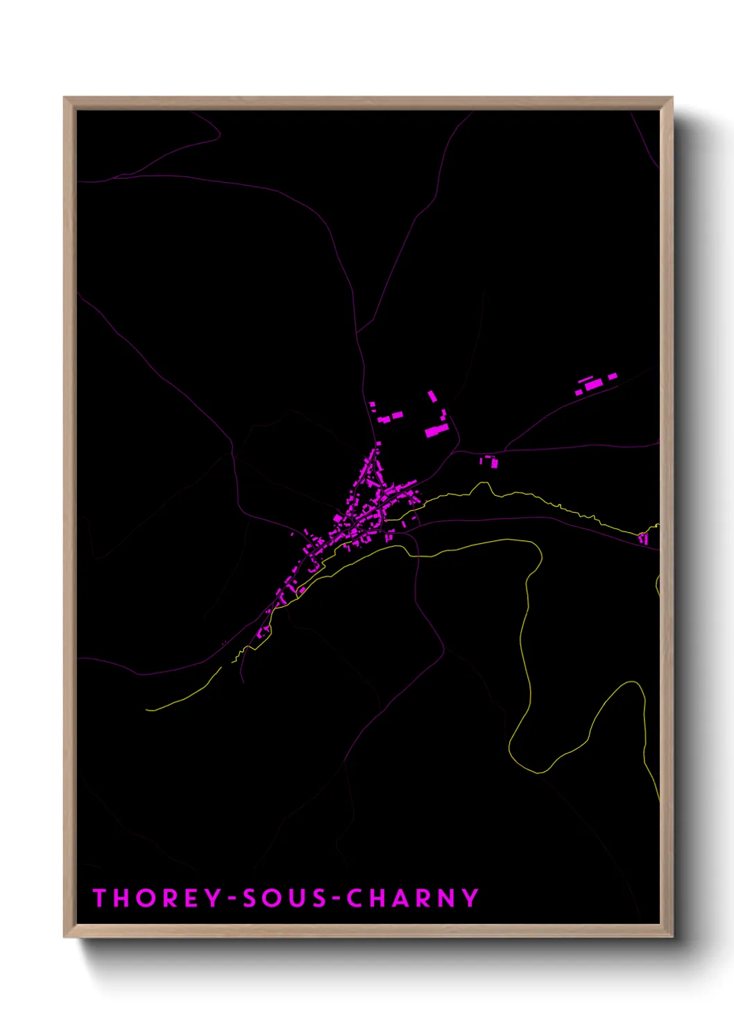 Une affiche de carte sur Thorey-sous-Charny