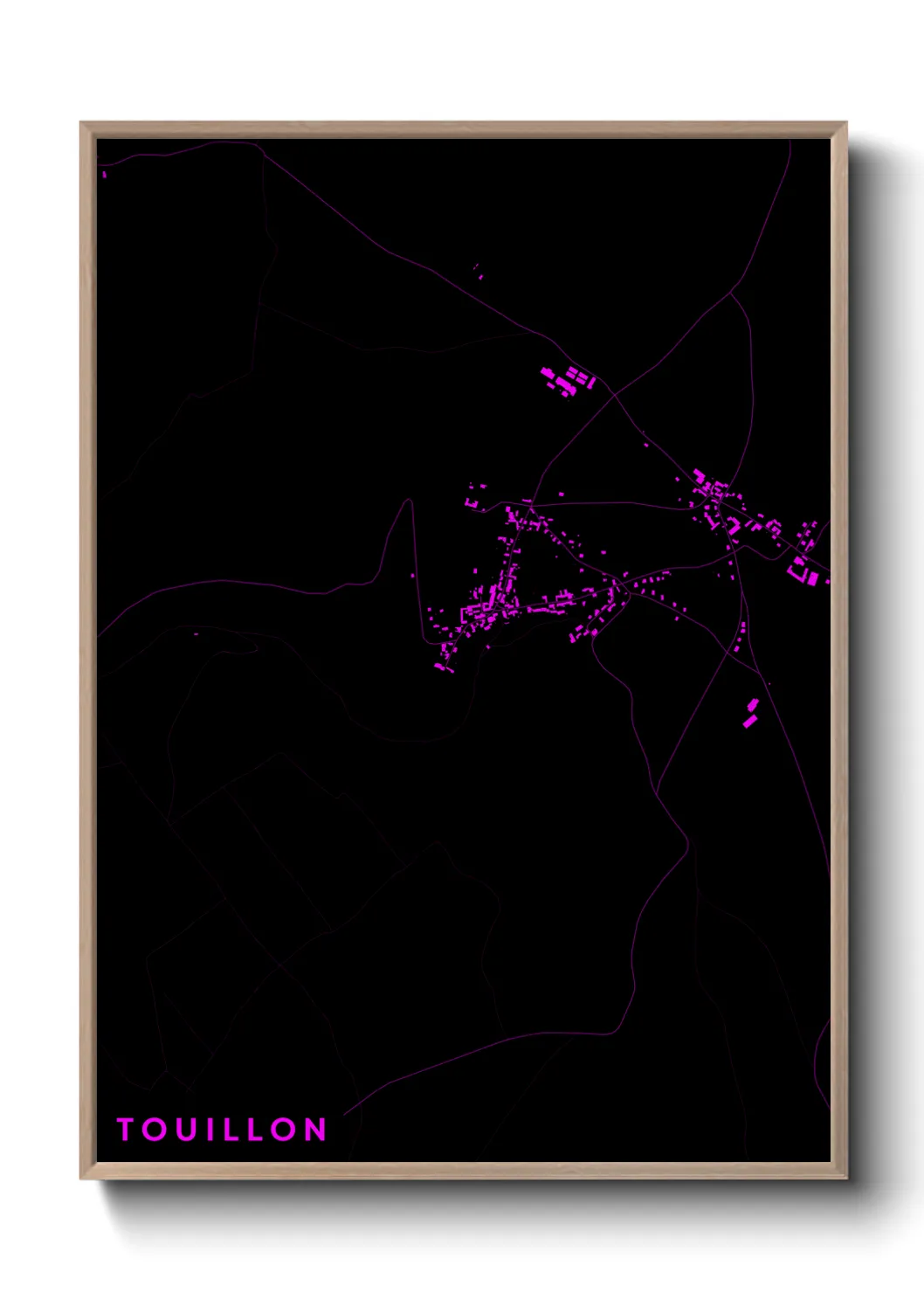 Une affiche de carte sur Touillon