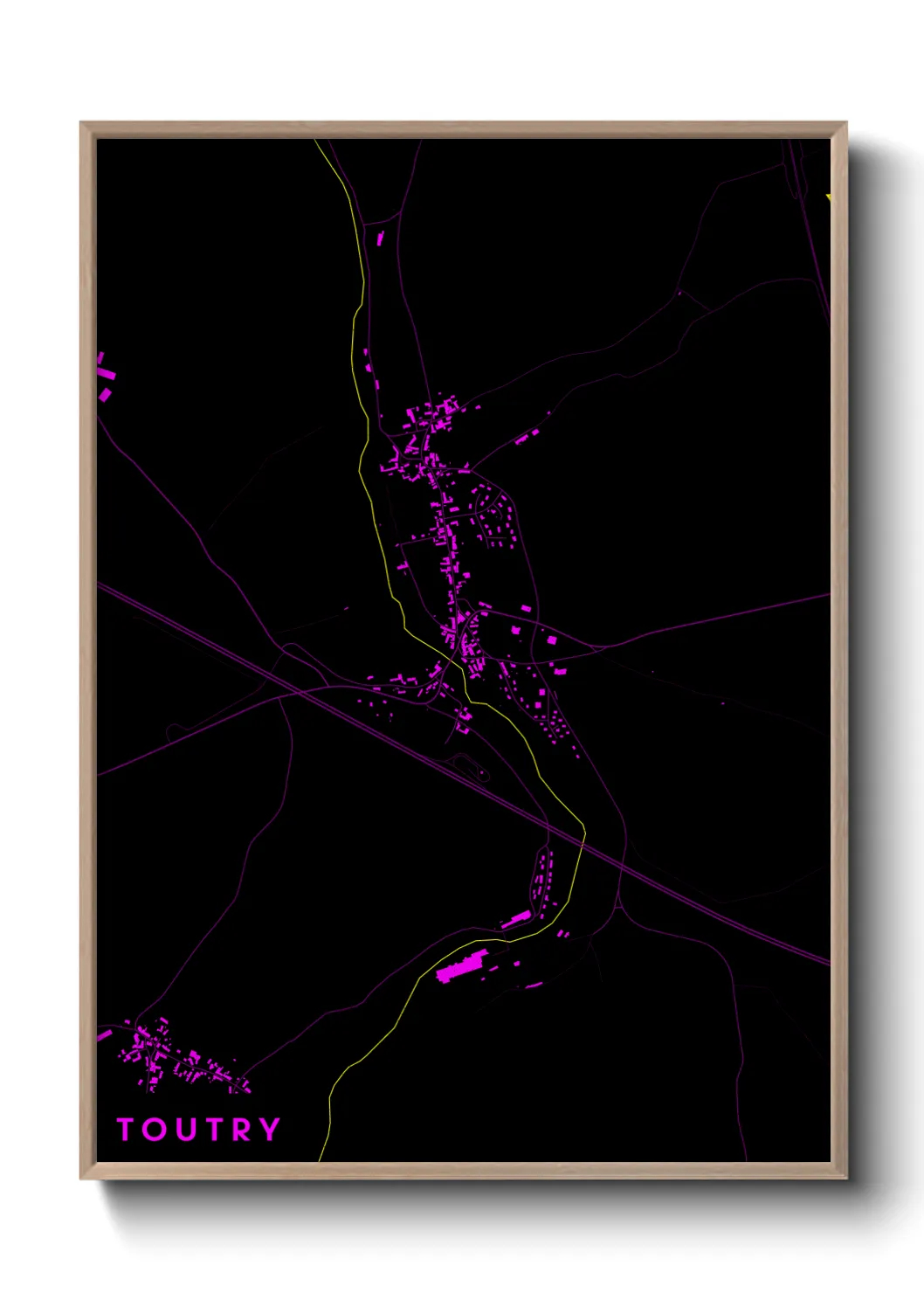 Une affiche de carte sur Toutry