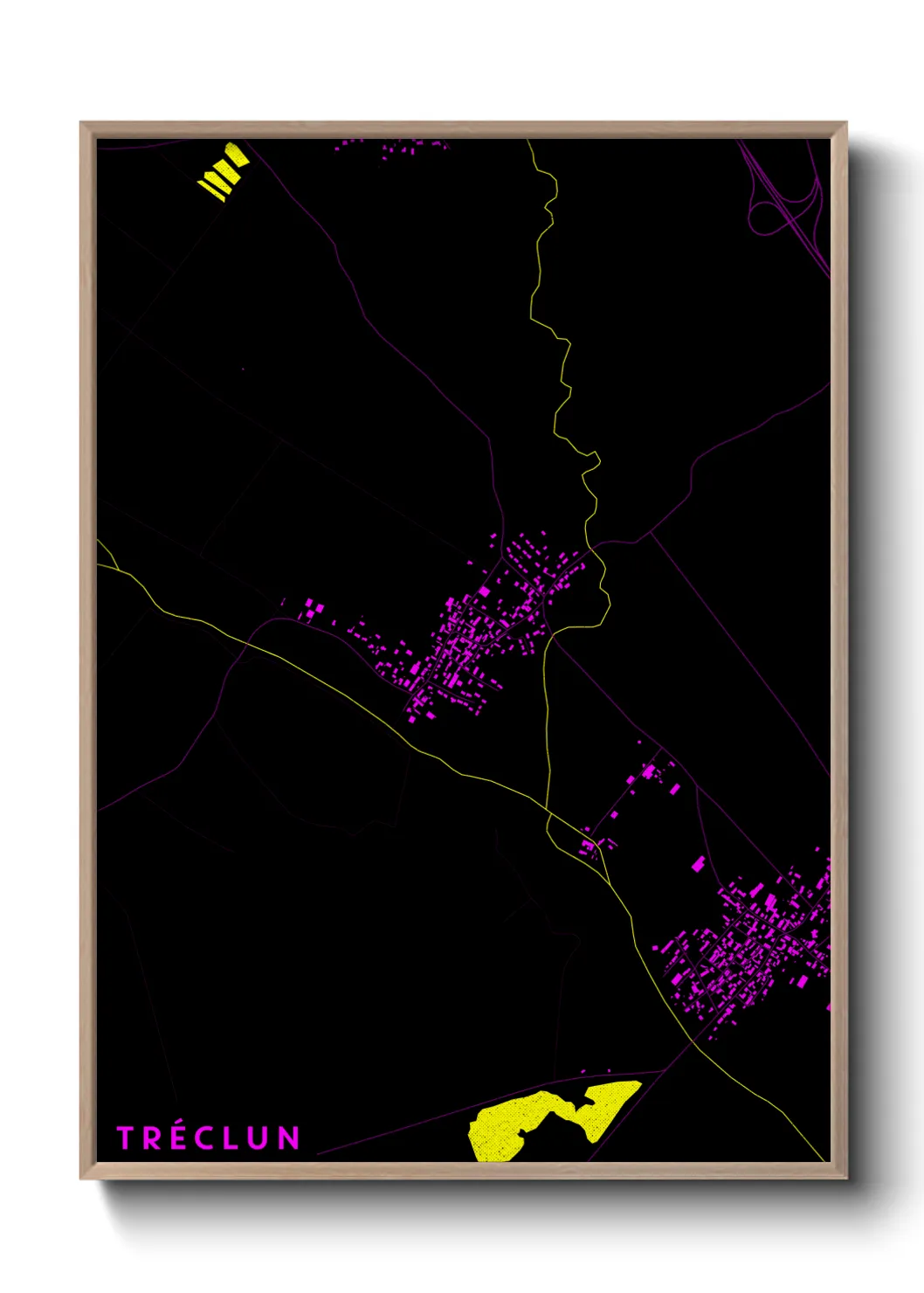 Une affiche de carte sur Tréclun