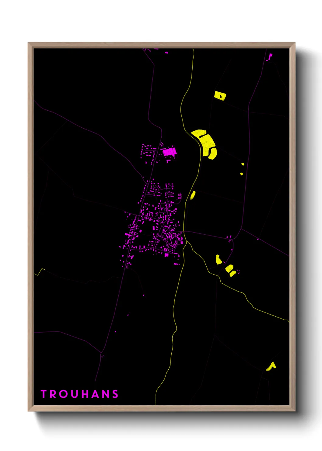 Une affiche de carte sur Trouhans