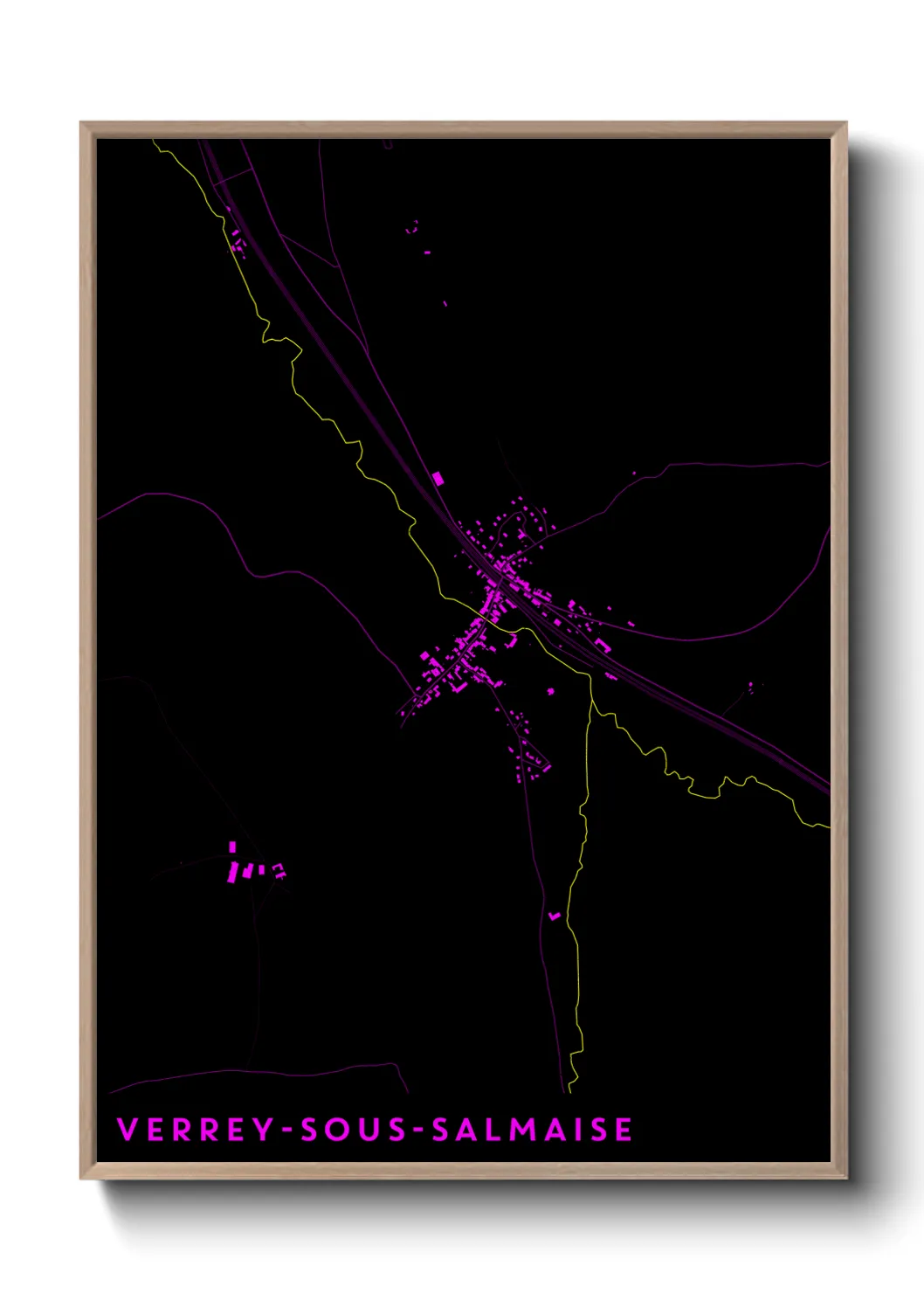 Une affiche de carte sur Verrey-sous-Salmaise