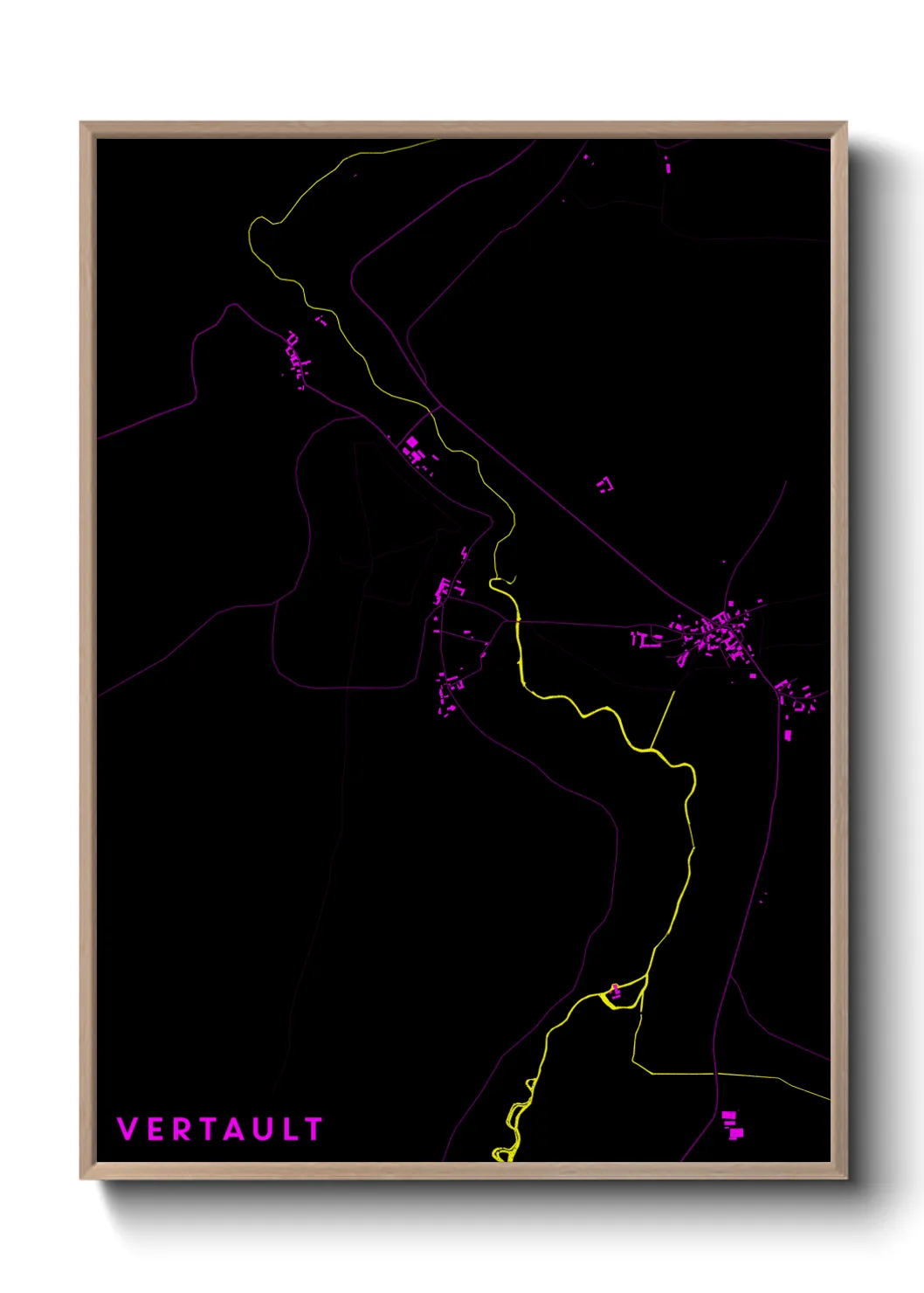 Une affiche de carte sur Vertault