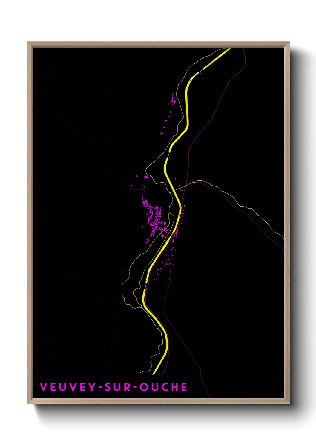 Une affiche de carte sur Veuvey-sur-Ouche