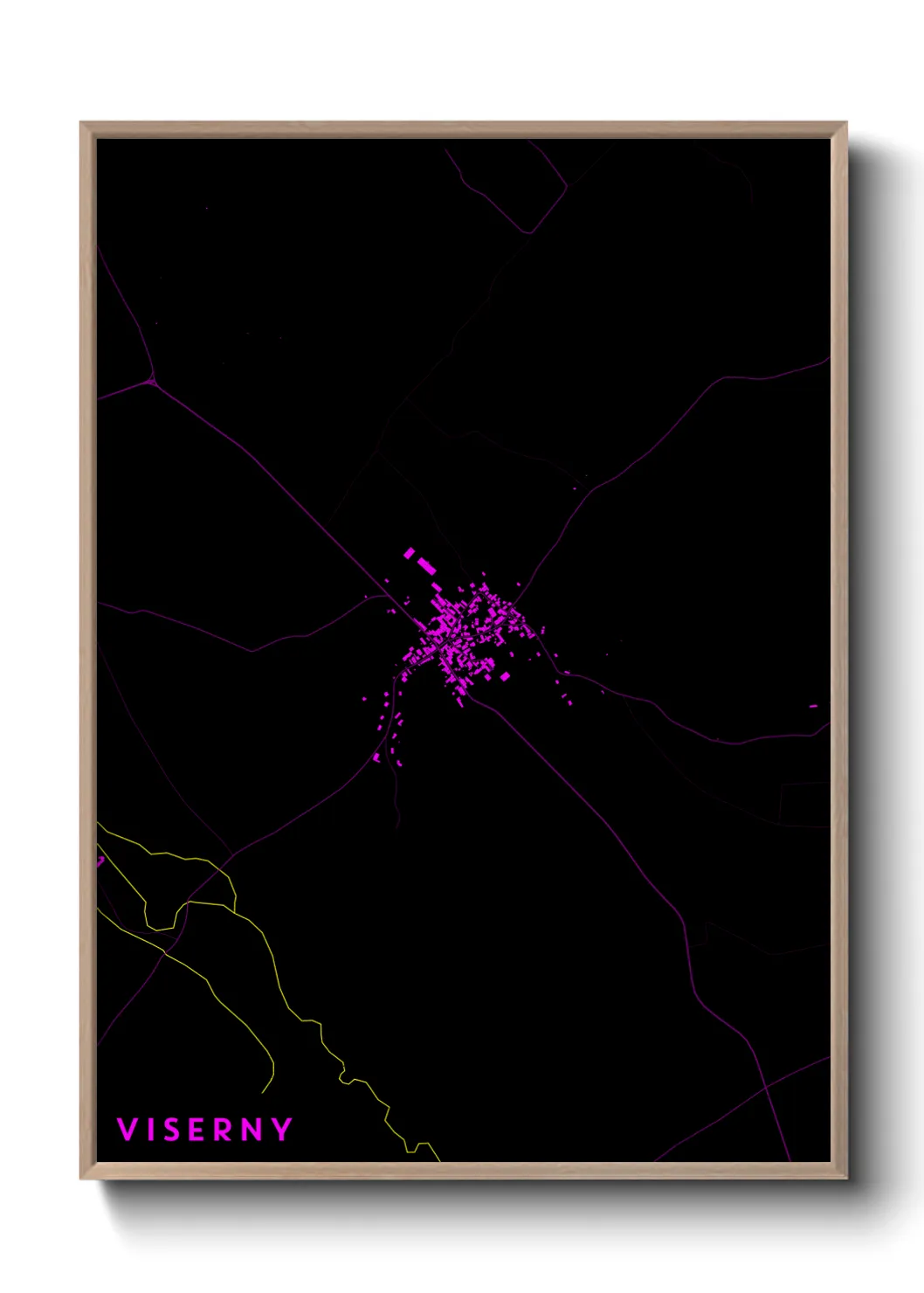 Une affiche de carte sur Viserny