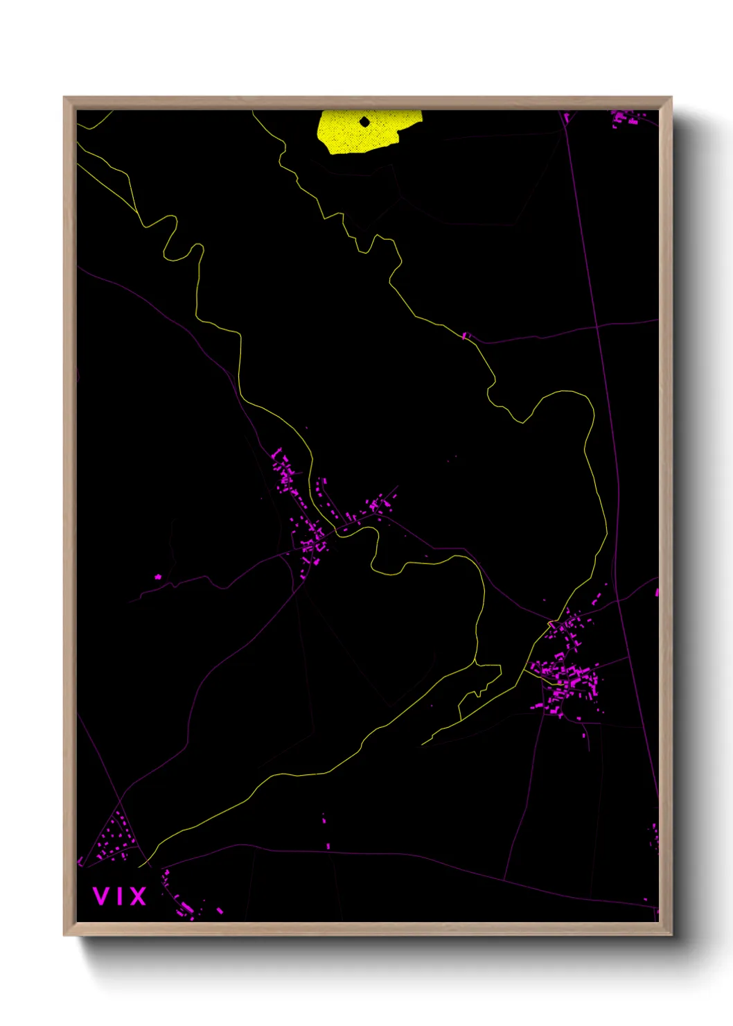 Une affiche de carte sur Vix