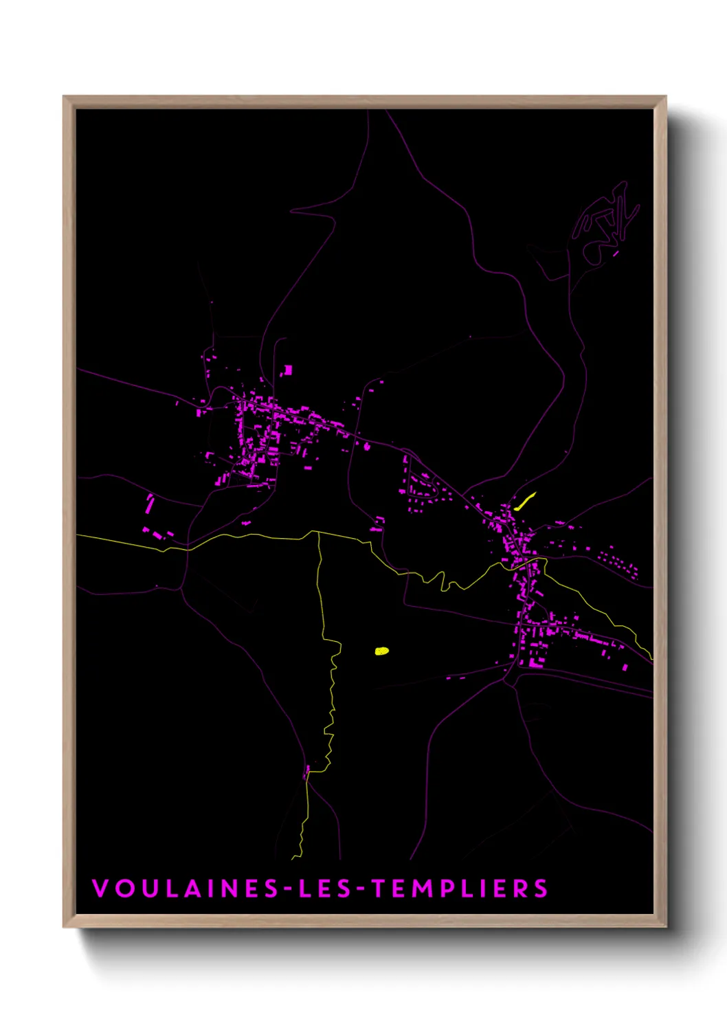 Un poster carteVoulaines-les-Templiers