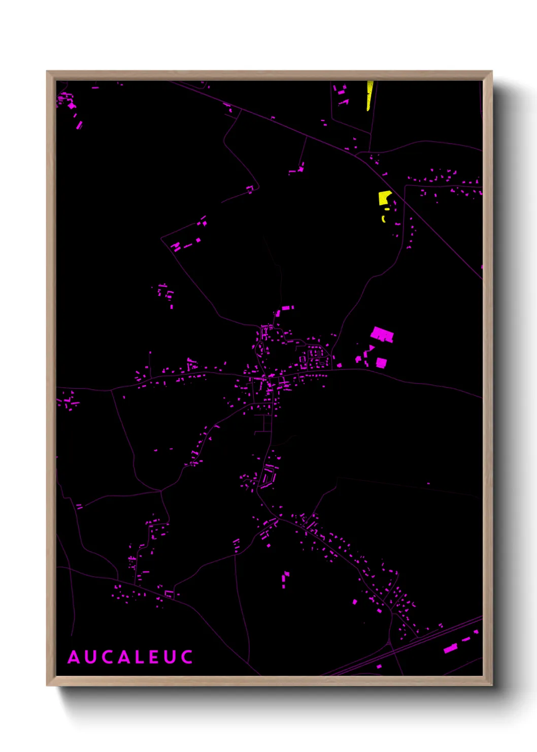 Une affiche de carte sur Aucaleuc