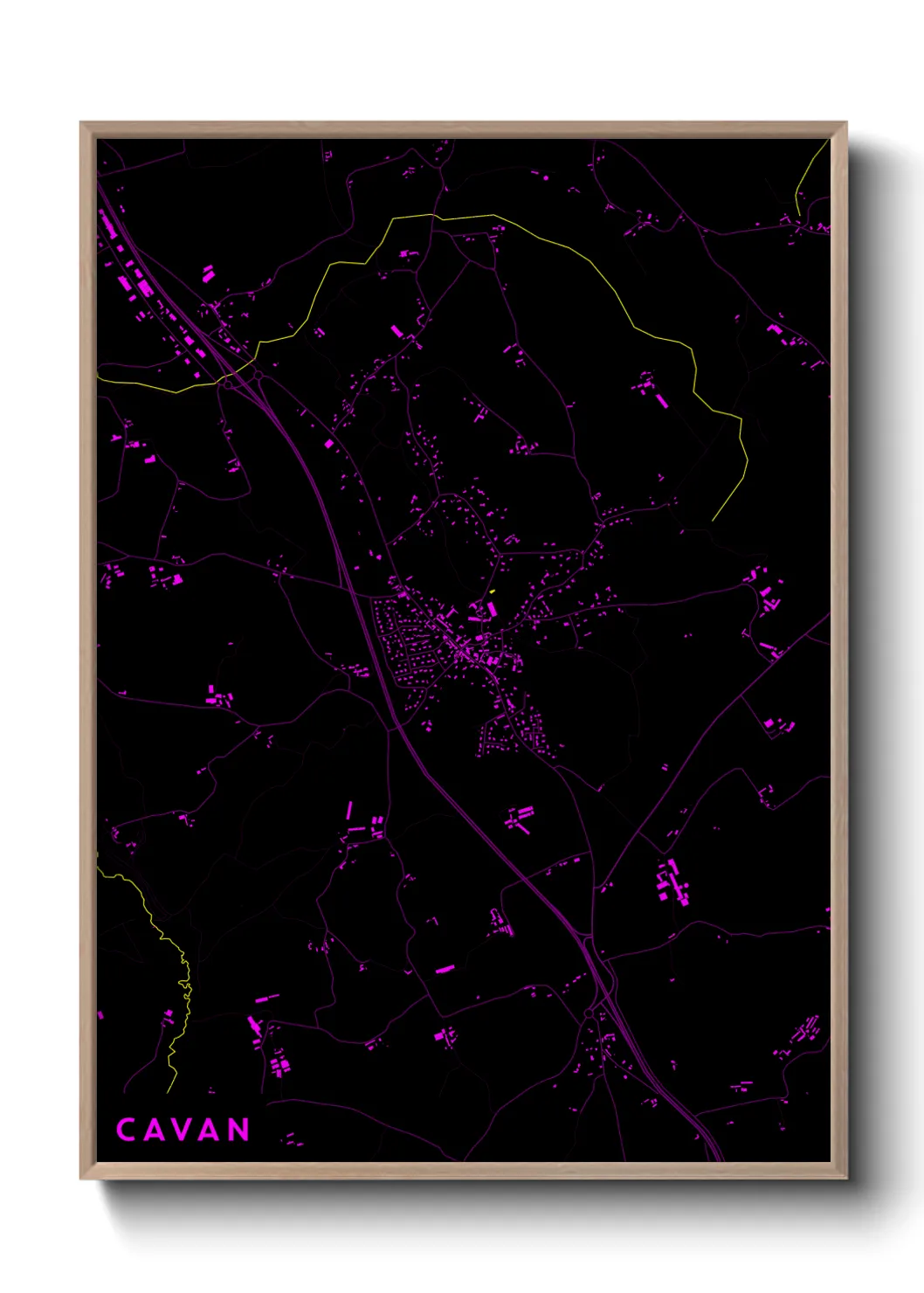 Une affiche de carte sur Cavan