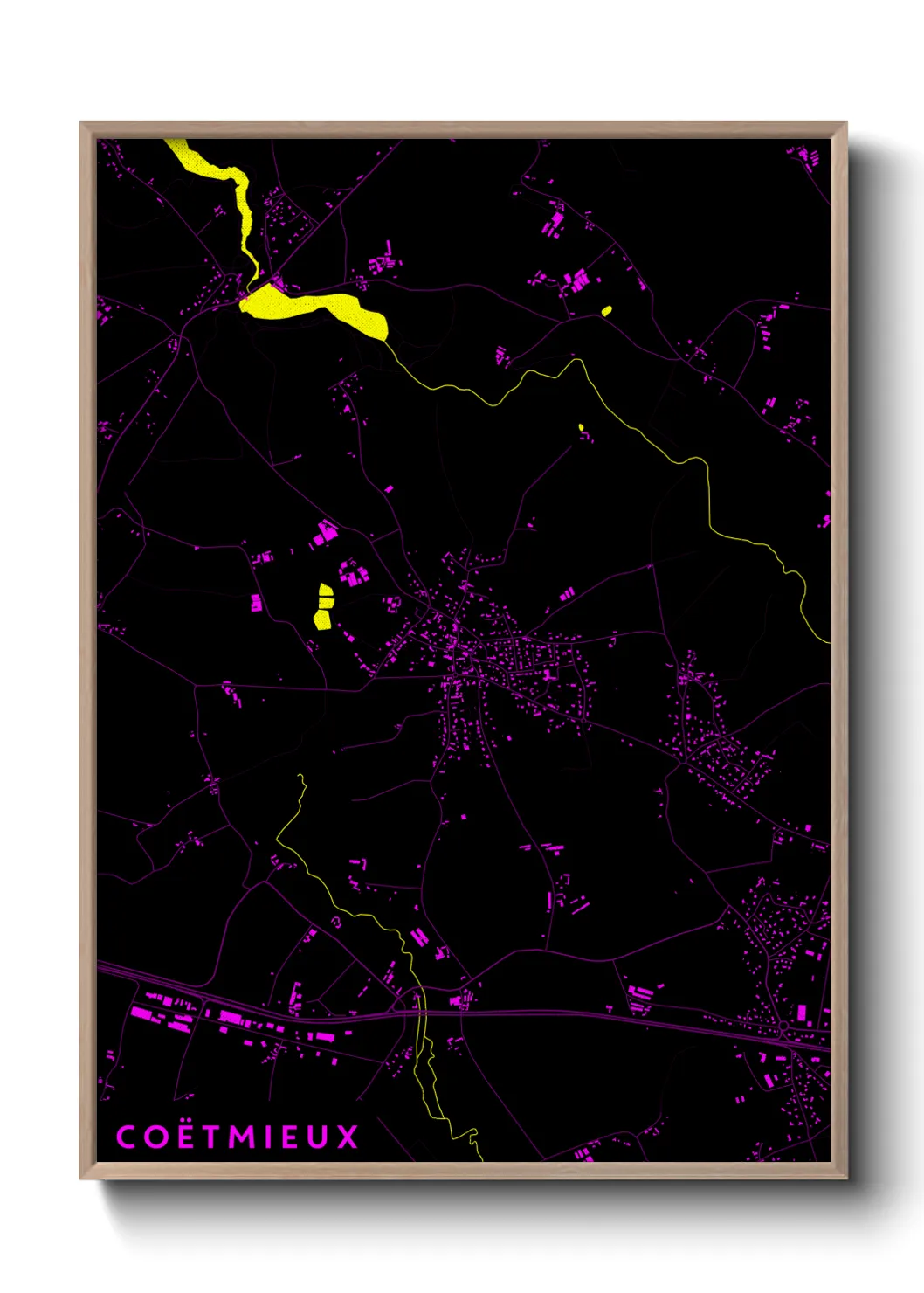 Une affiche de carte sur Coëtmieux