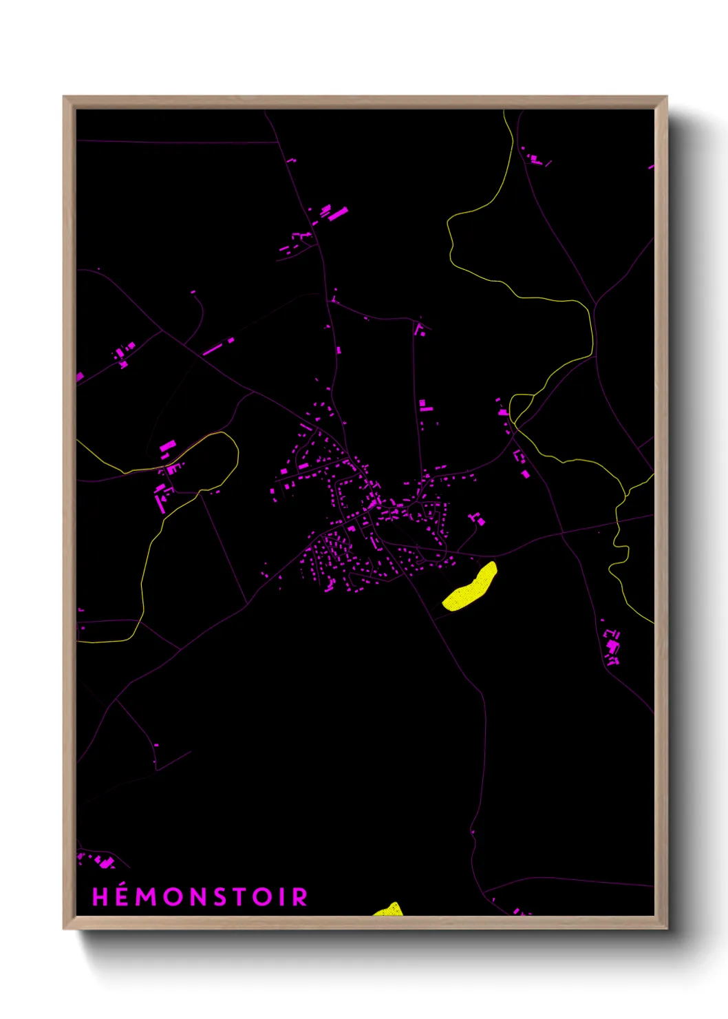 Une affiche de carte sur Hémonstoir