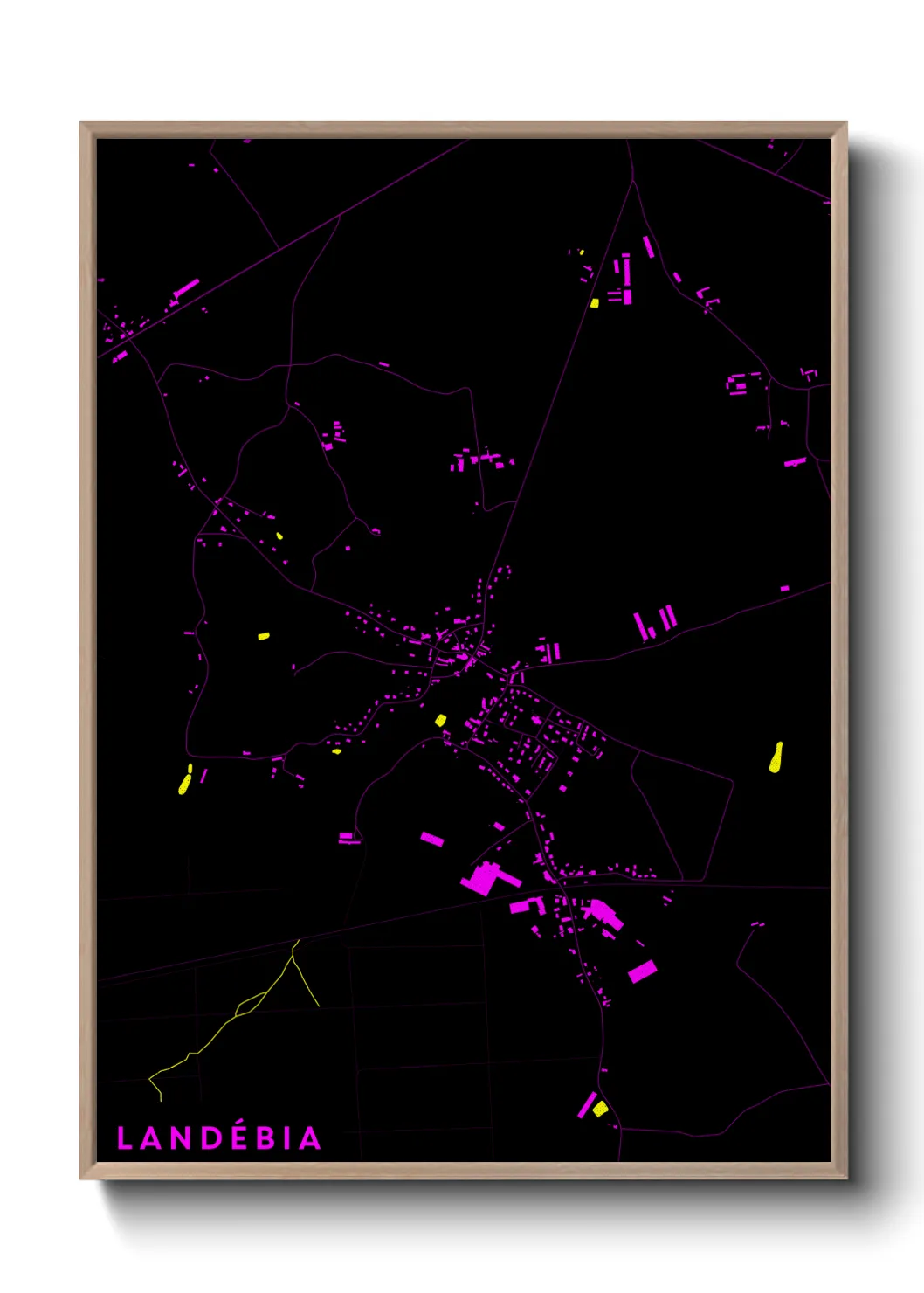 Une affiche de carte sur Landébia