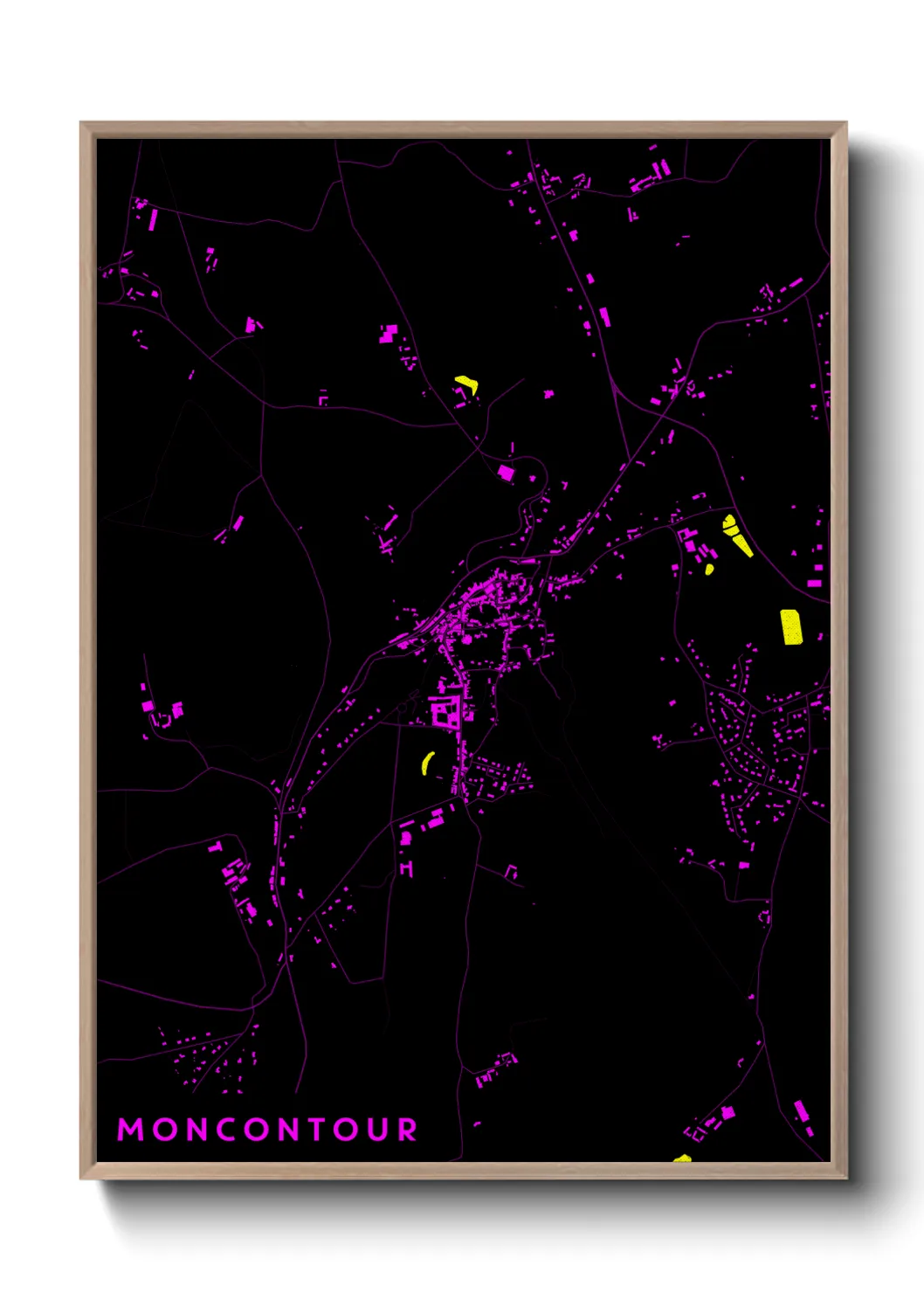 Une affiche de carte sur Moncontour