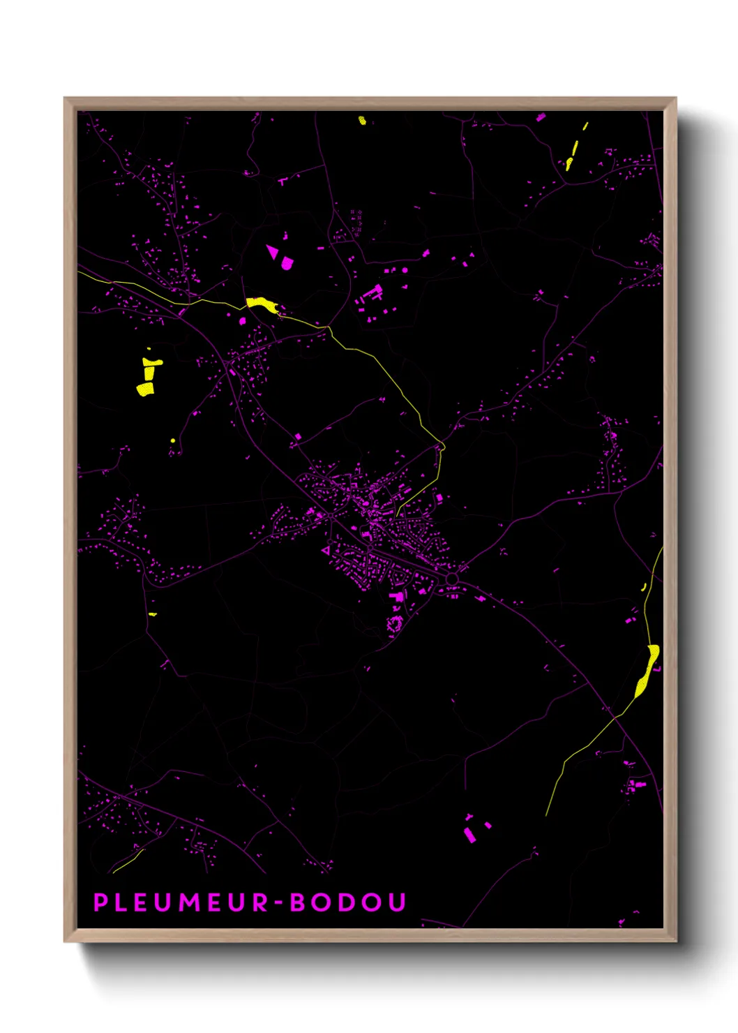 Une affiche de carte sur Pleumeur-Bodou