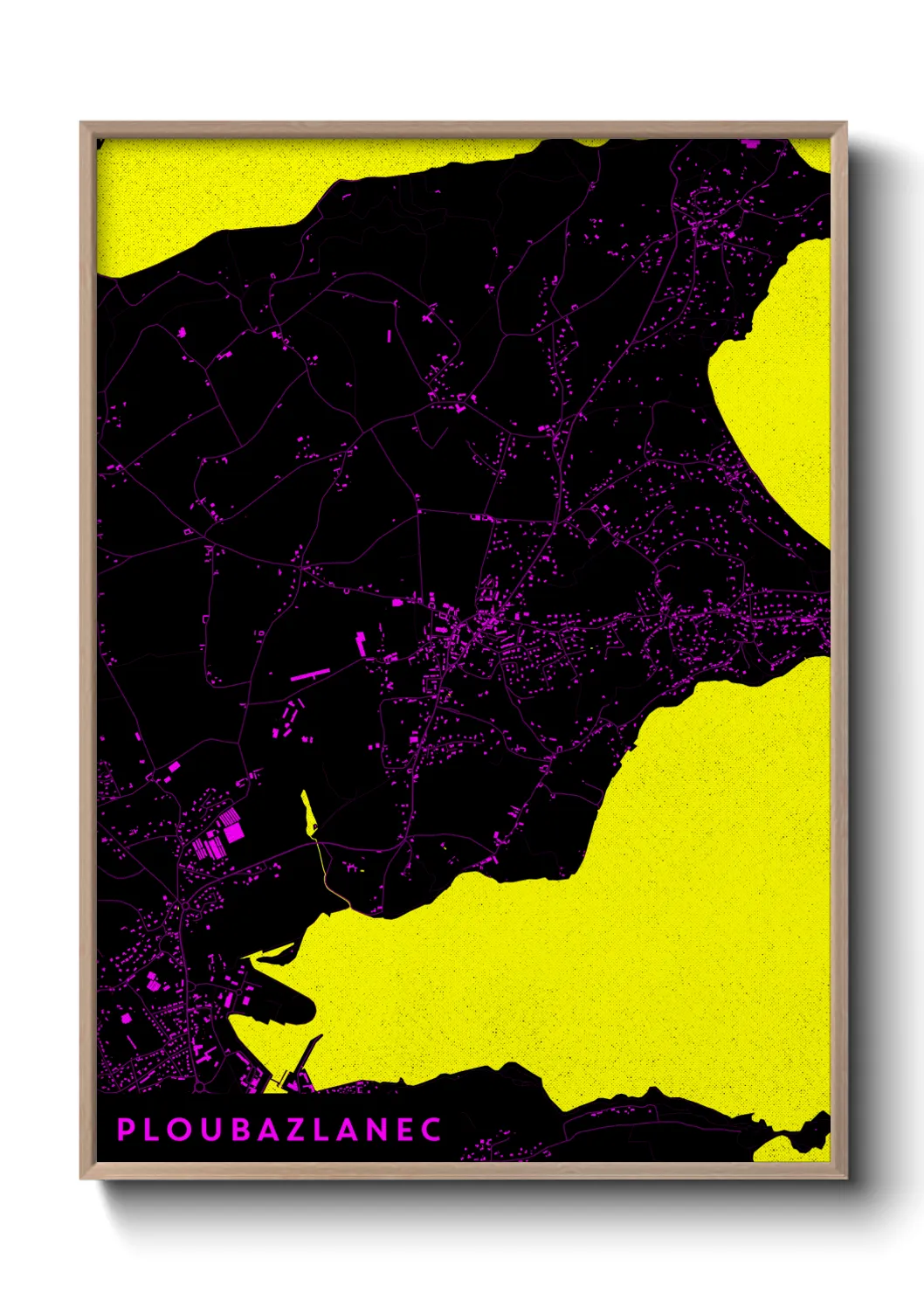Une affiche de carte sur Ploubazlanec