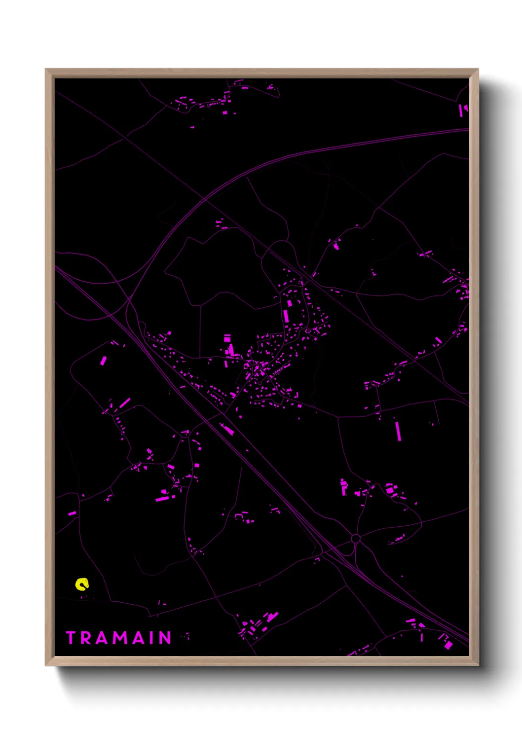 Une affiche de carte sur Tramain