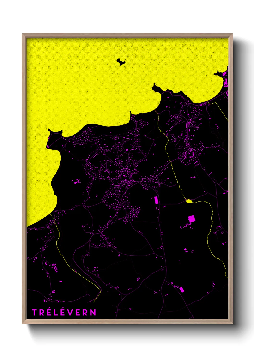 Une affiche de carte sur Trélévern