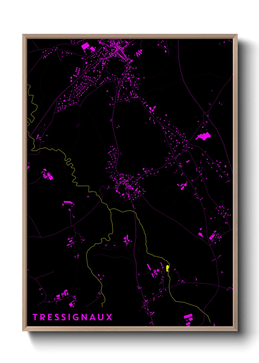 Une affiche de carte sur Tressignaux