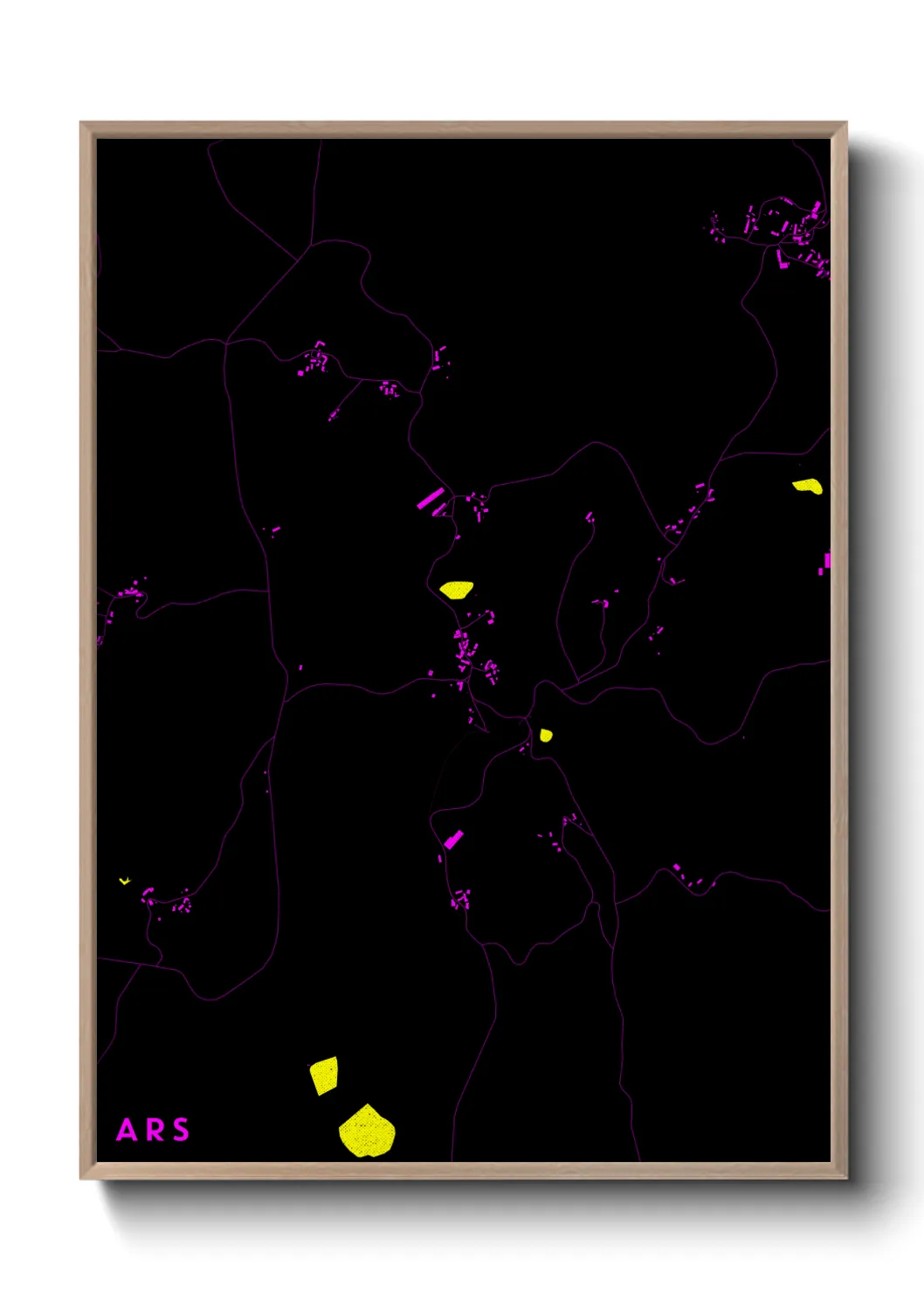 Une affiche de carte sur Ars