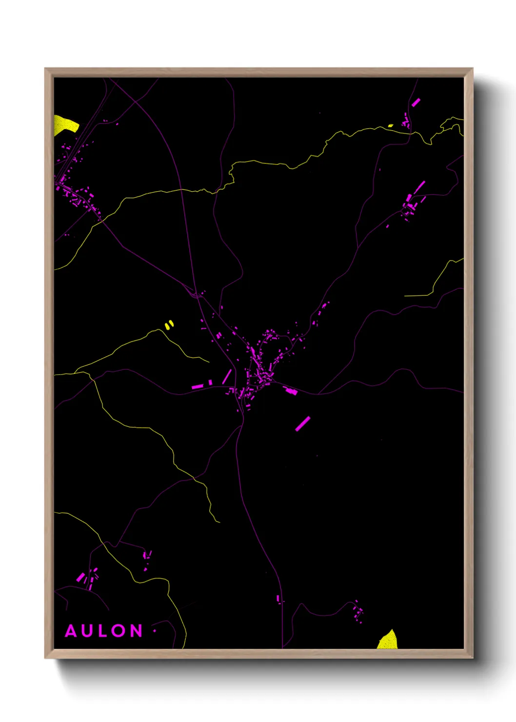 Une affiche de carte sur Aulon