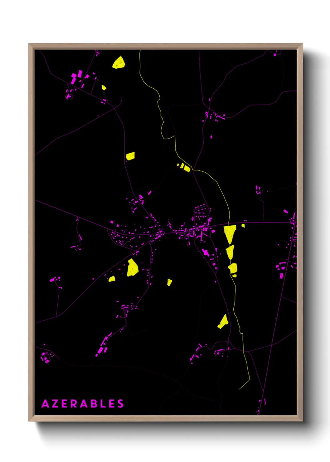 Une affiche de carte sur Azerables