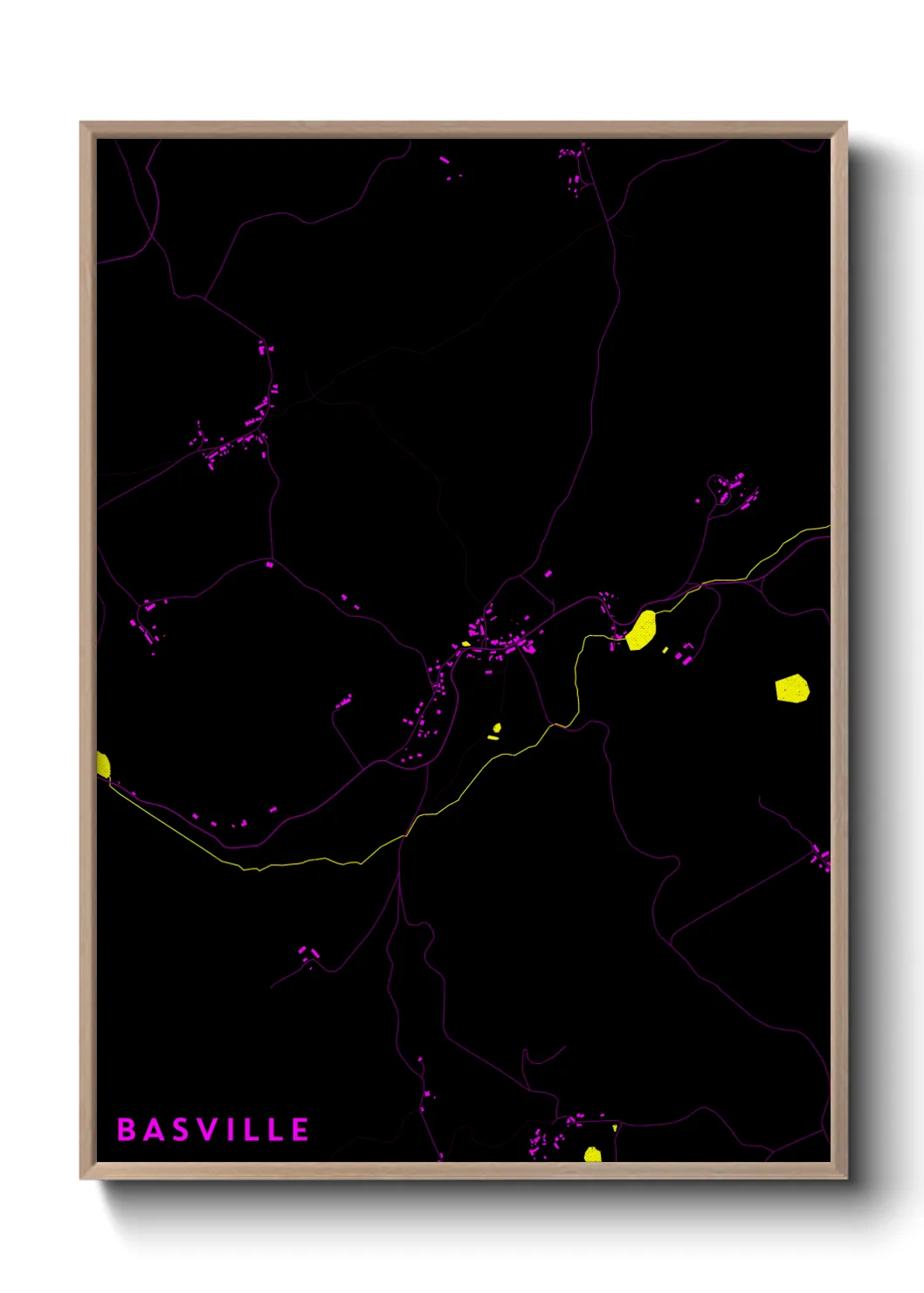 Une affiche de carte sur Basville