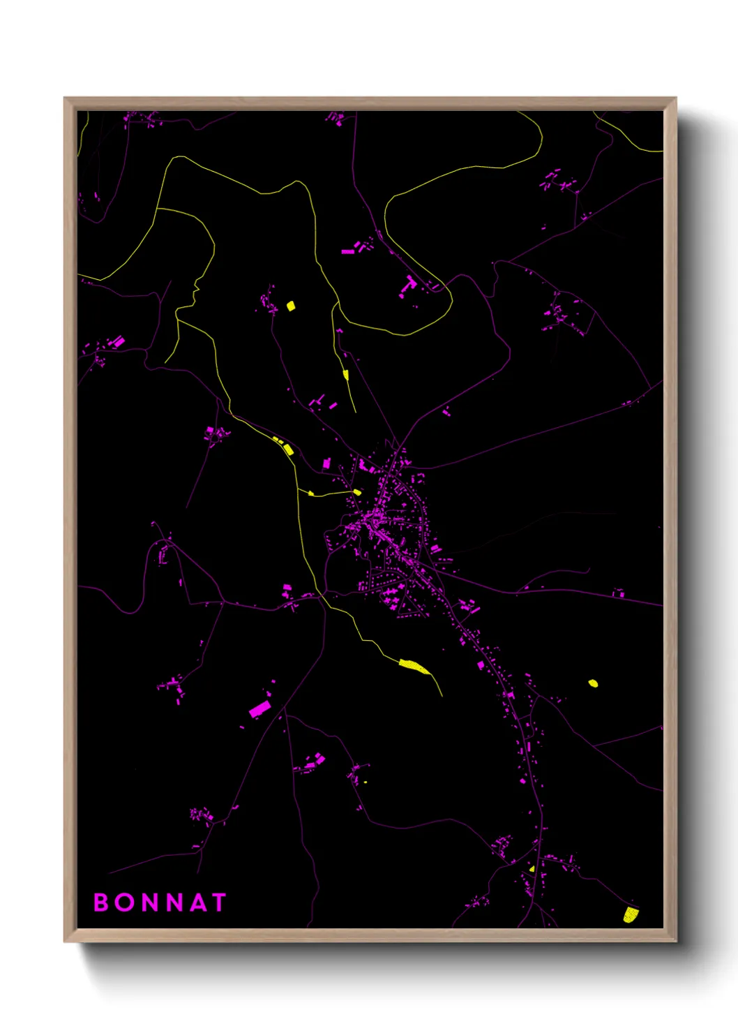 Une affiche de carte sur Bonnat