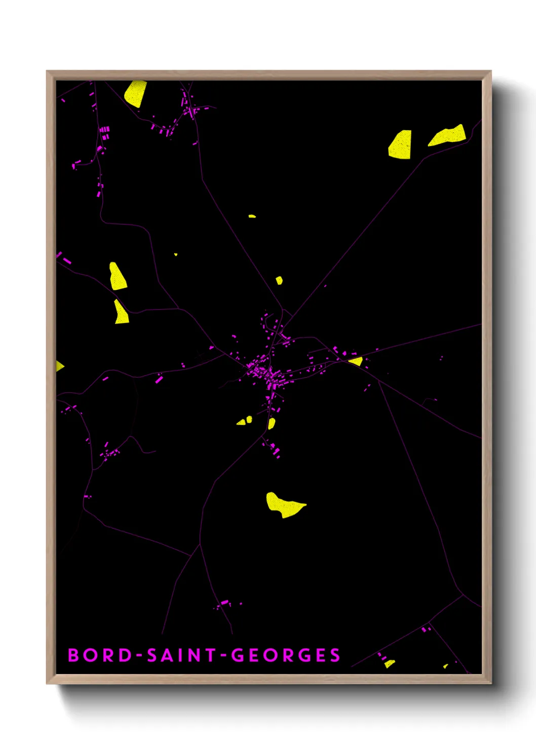 Une affiche de carte sur Bord-Saint-Georges