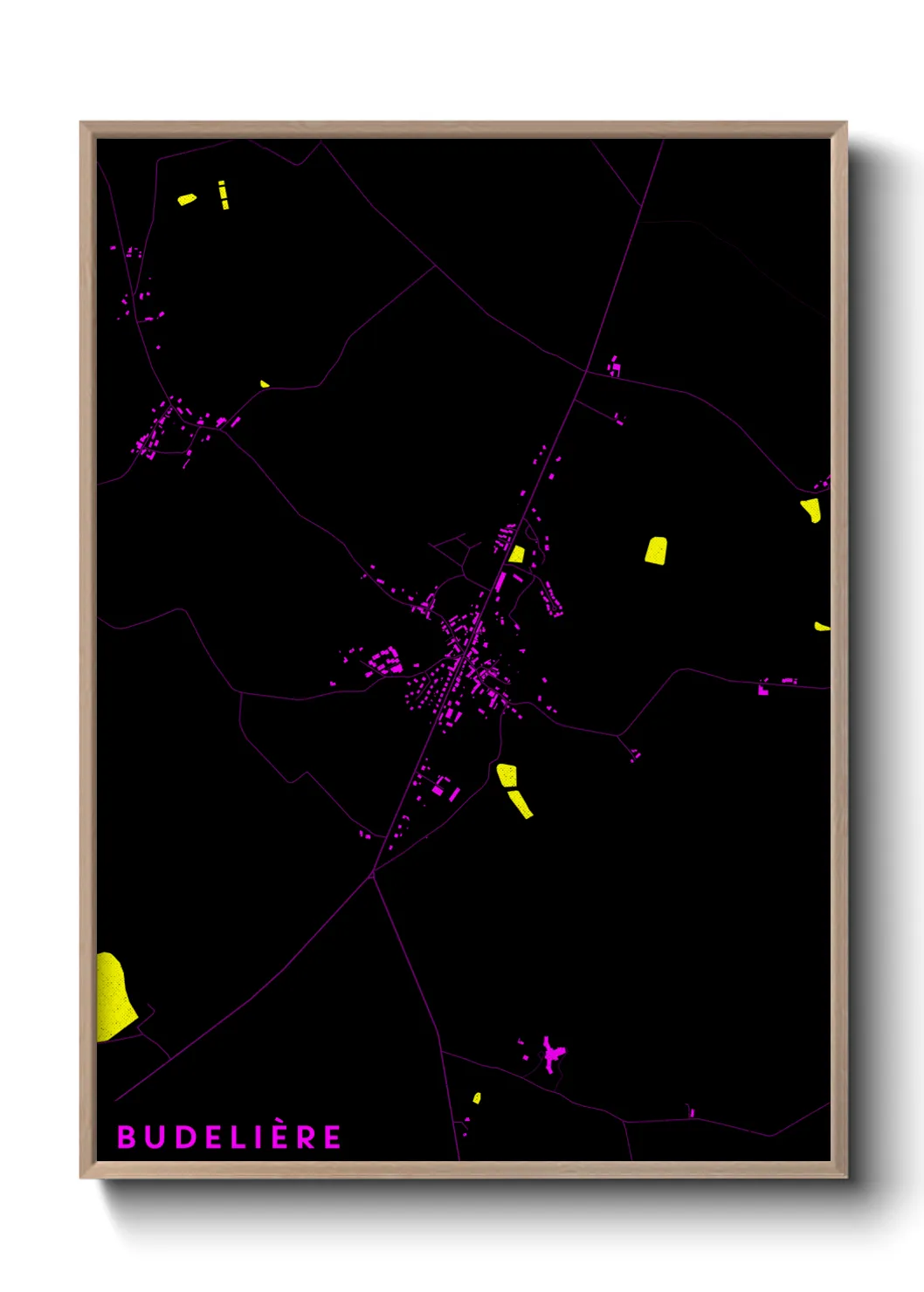 Une affiche de carte sur Budelière