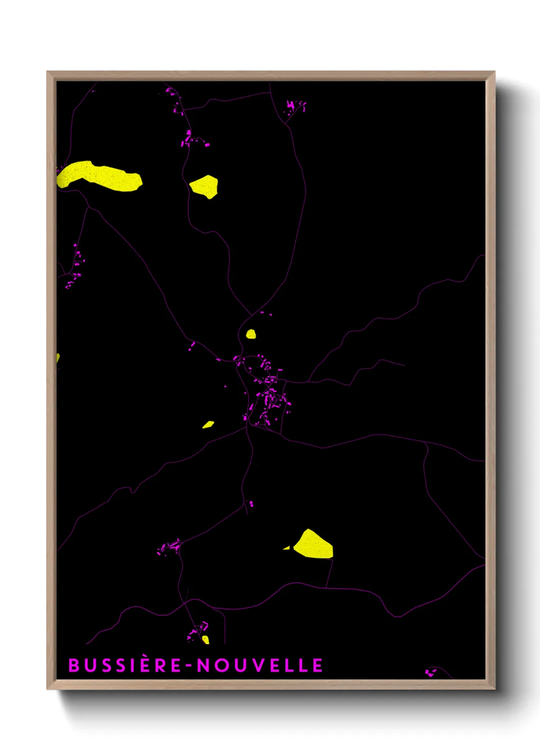 Une affiche de carte sur Bussière-Nouvelle
