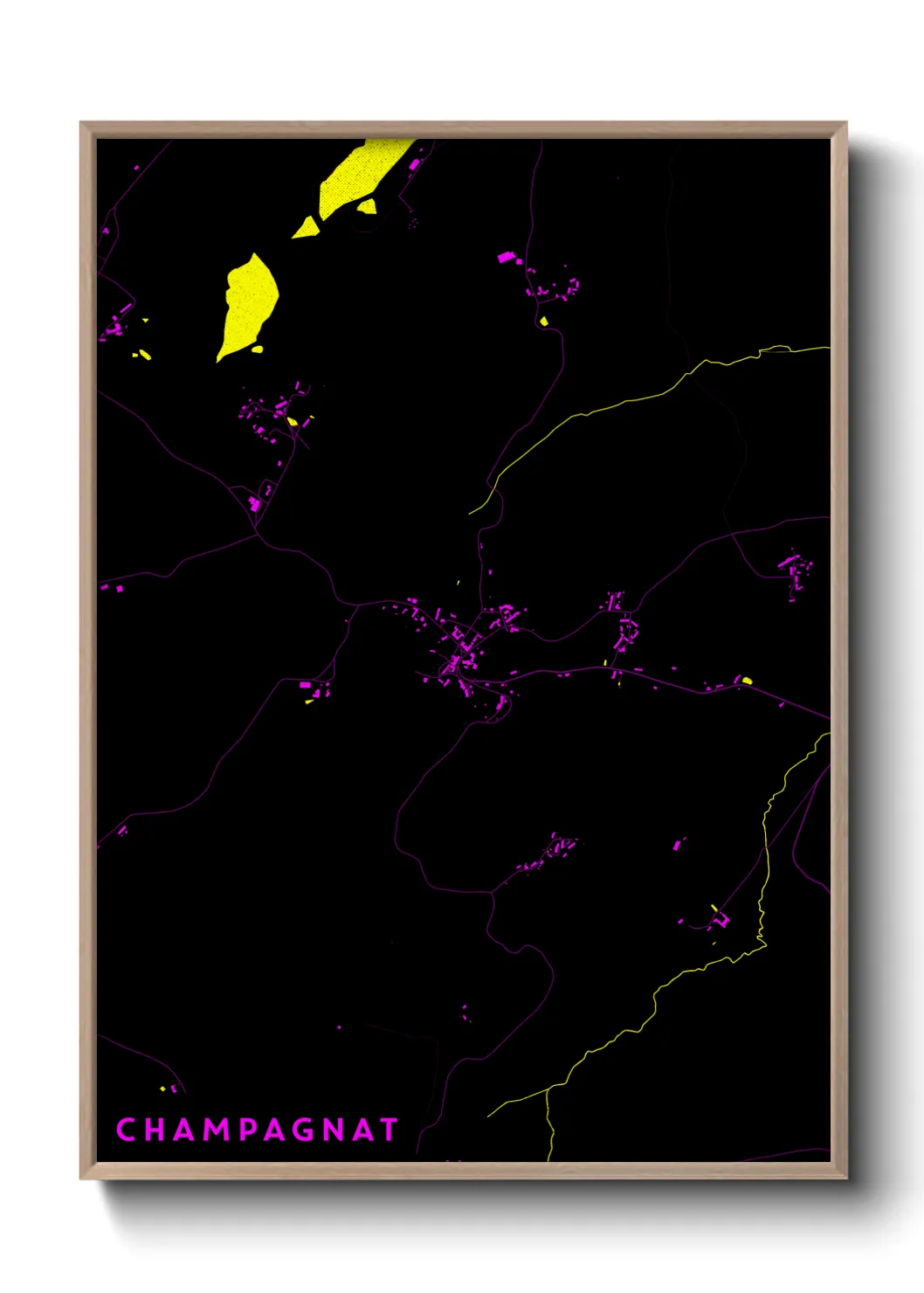 Une affiche de carte sur Champagnat